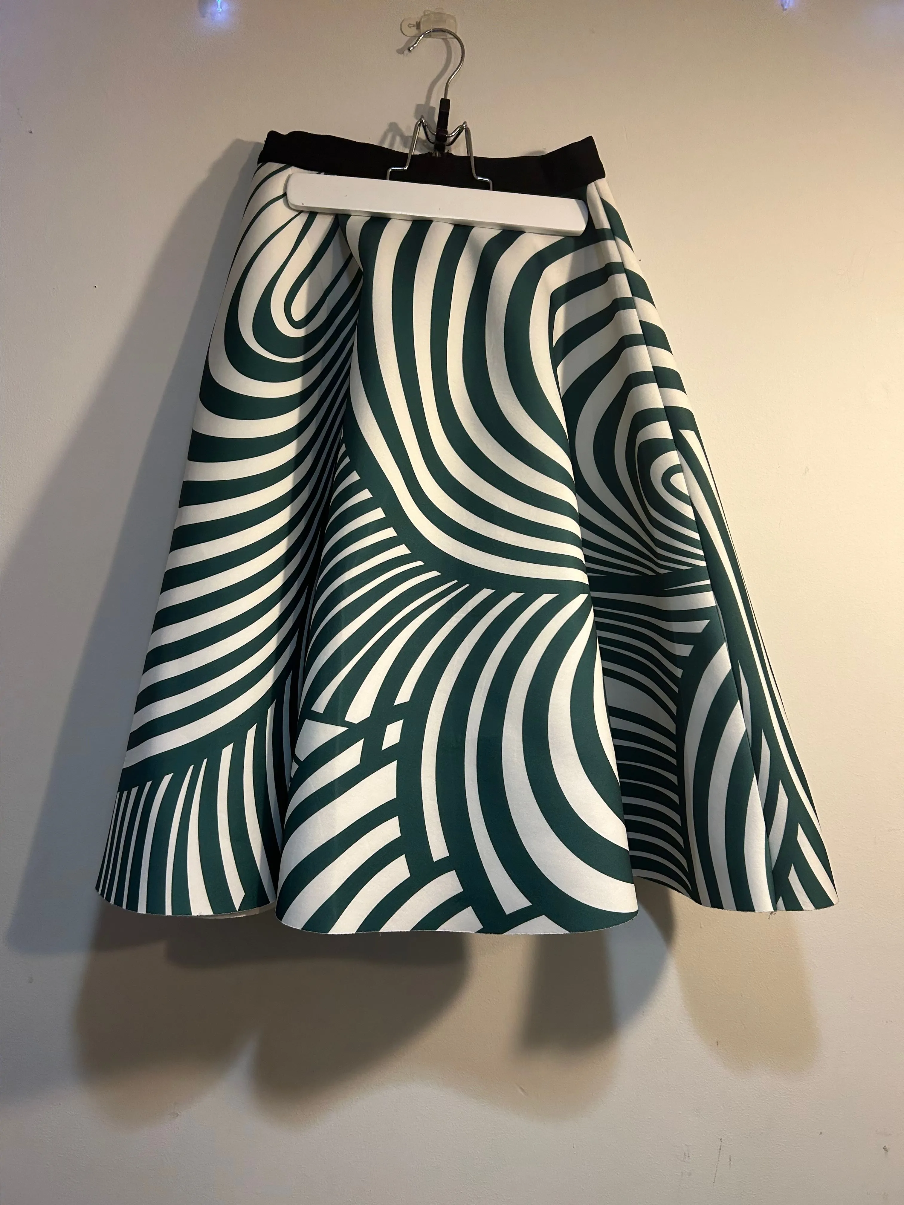 Product image for Green & White Swirled circle Skirt
