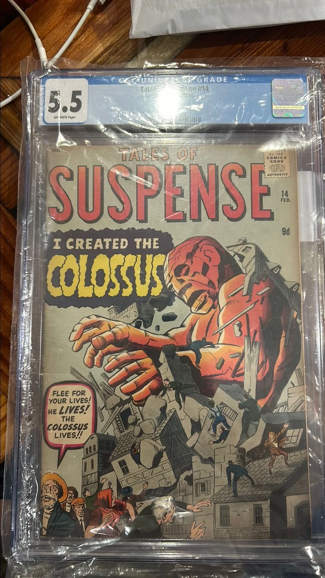 Product image for Tales of Suspense #14 CGC 5.5 1st Colossus! Ditko & Kirby Marvel Comic 1961! UK