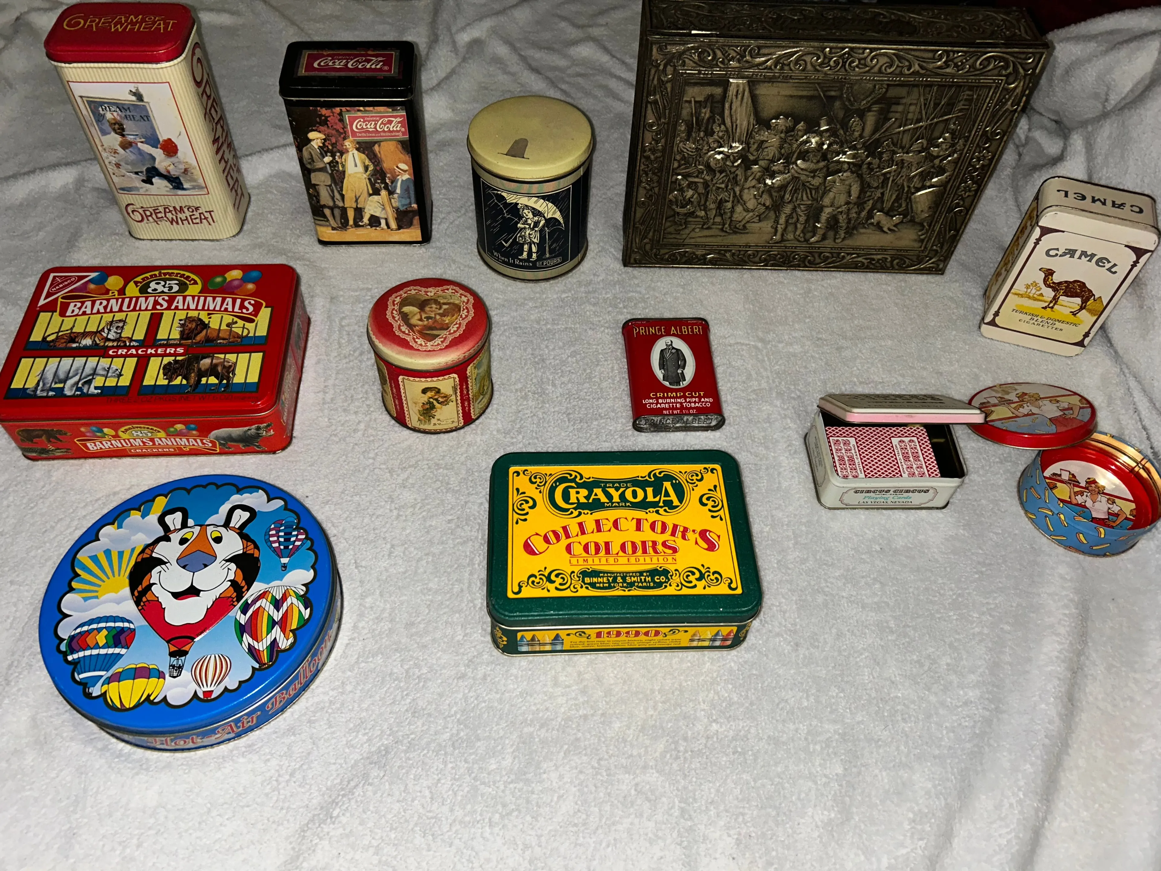 Product image for Lot of Antique Tins & Metal Boxes (Popular Brands)