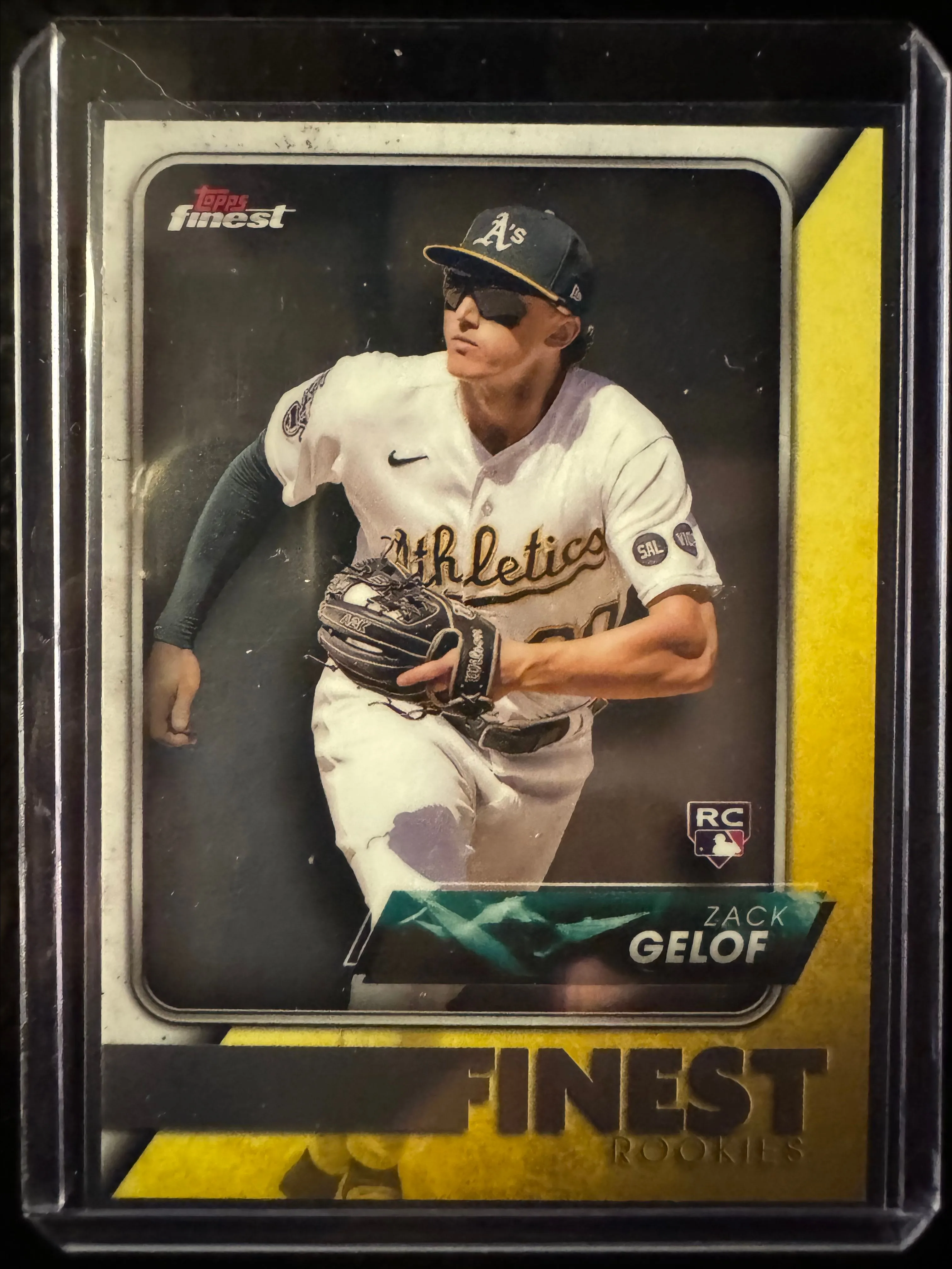Product image for 2024 Topps Finest Rookies Design Variation FRD-13 Zack Gelof, Oakland Athletics