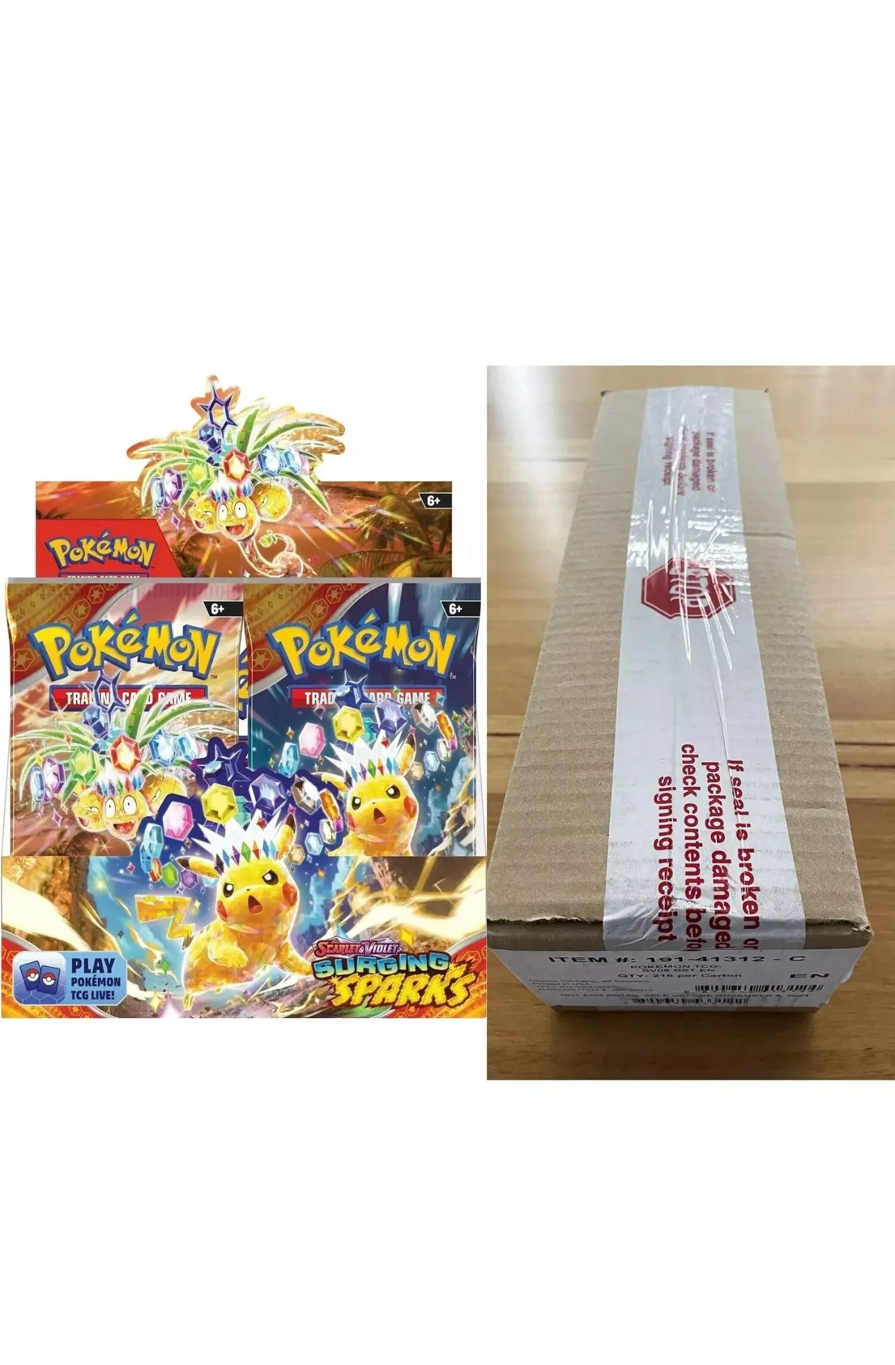 damaged pokemon booster box Sword & Shield—Vivid Voltage Booster Case(6 Boxes) – GilbertGames main image 0
