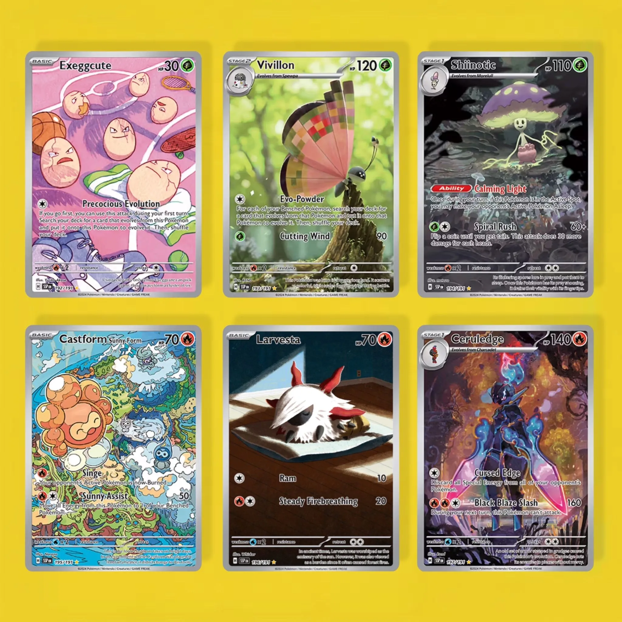 surging sparks rare cards Shiinotic Pokemon Surging Sparks Illustration Rare #194 PSA 10