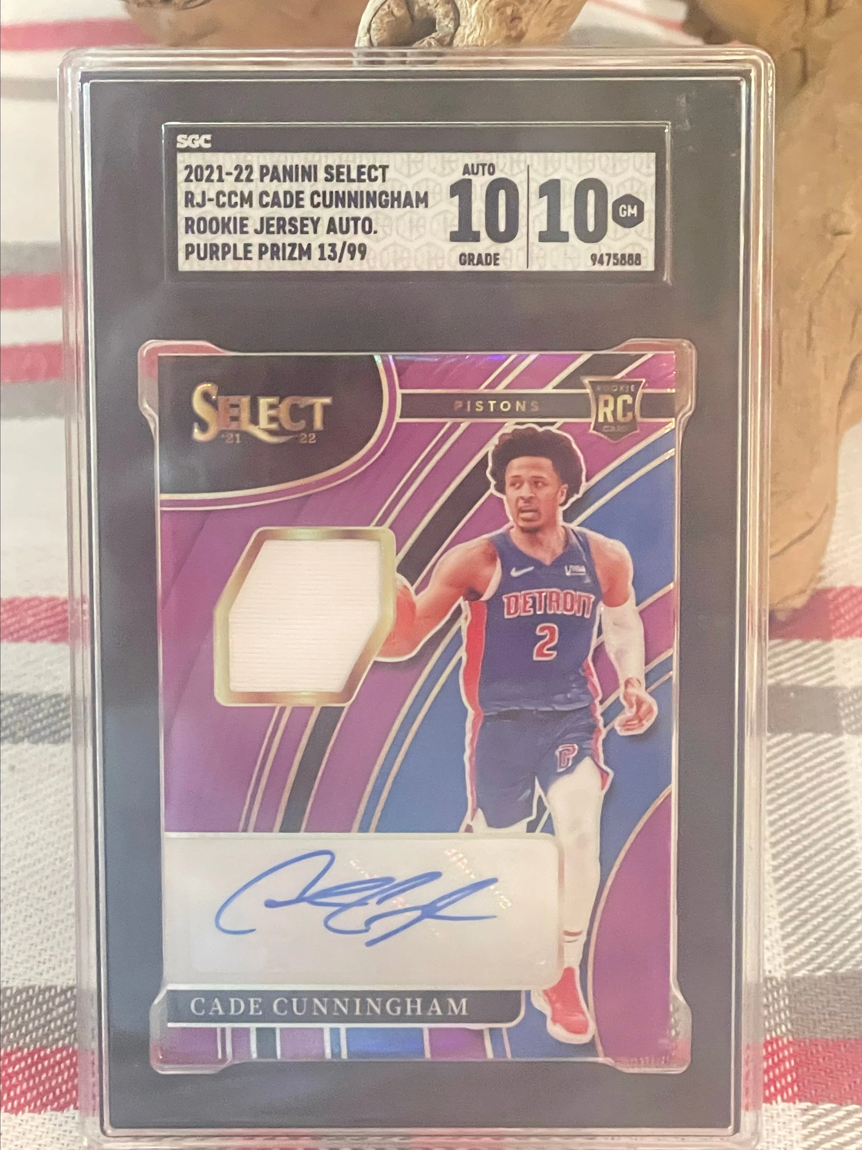 Product image for Cade Cunningham 2021 Select SGC True RPA Purple Prizm SGC GM-10-10 🔥POP 1🔥