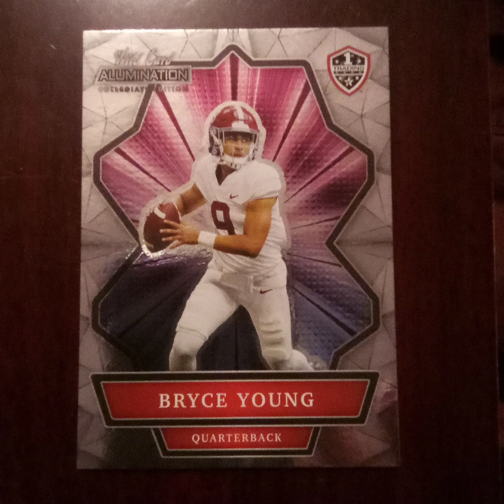 Product image for 2021 wild card allumination collegiate edition Bryce Young 1st rookie card