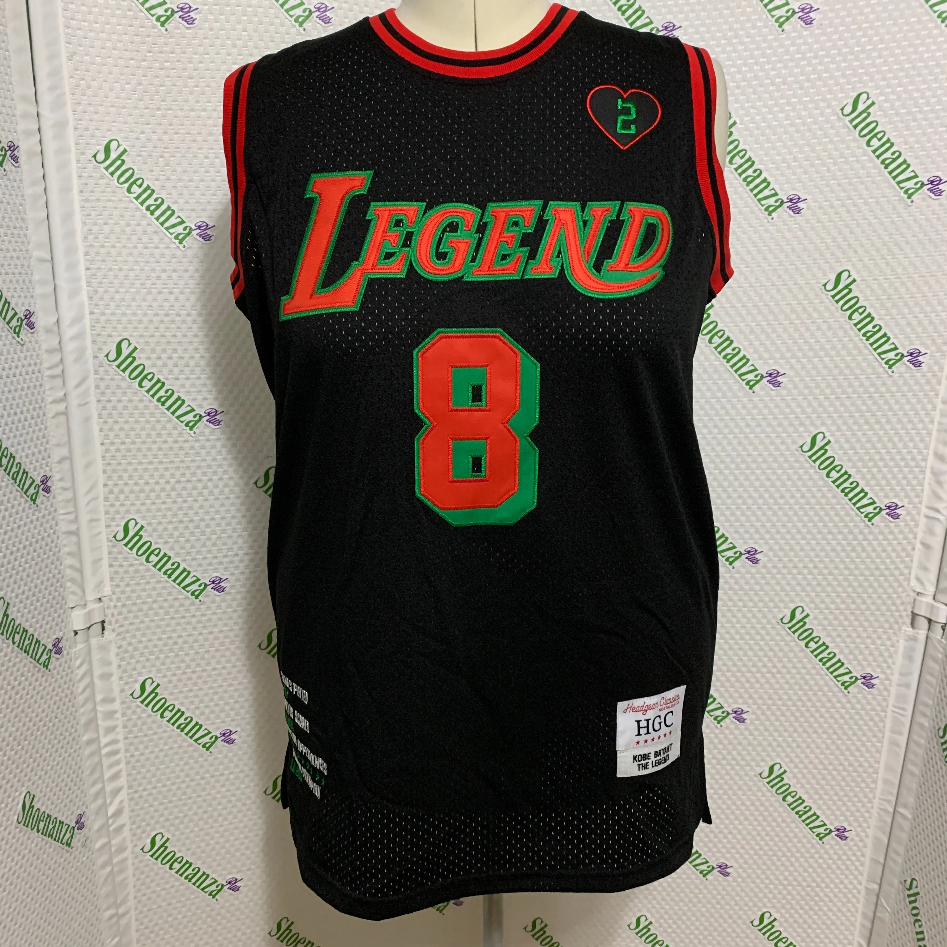 Product image for Headgear Classics Basketball Jersey Kobe Bryant 24 8 Legend Mamba Grinch Men XL