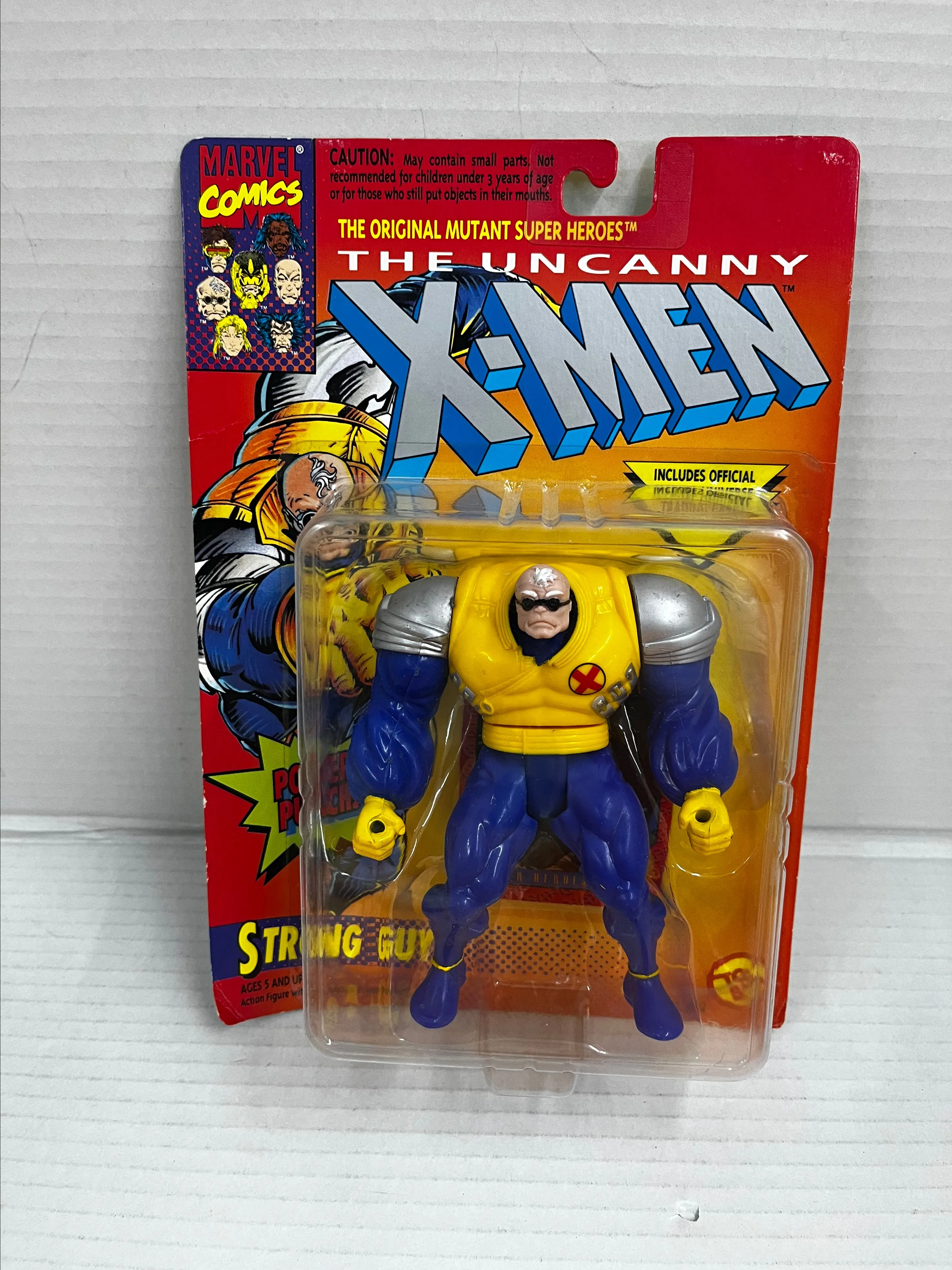 Product image for Strong Guy Power Punch The Uncanny X-Men Marvel Comics 1993 Toy Biz NEW MOSC