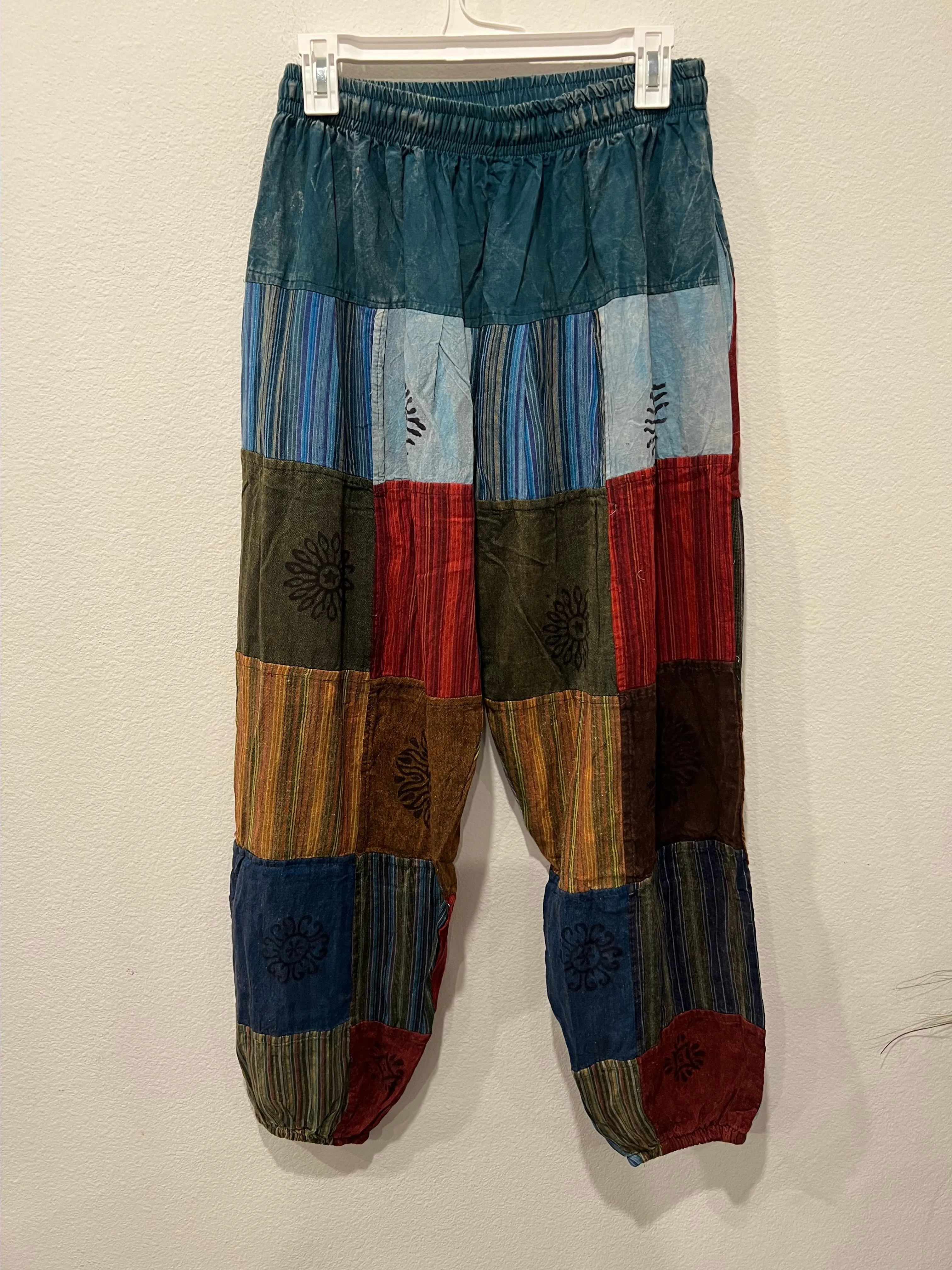 Product image for Multicolor Patchwork Joggers Pants by Kathmandu One Size Fits S-L