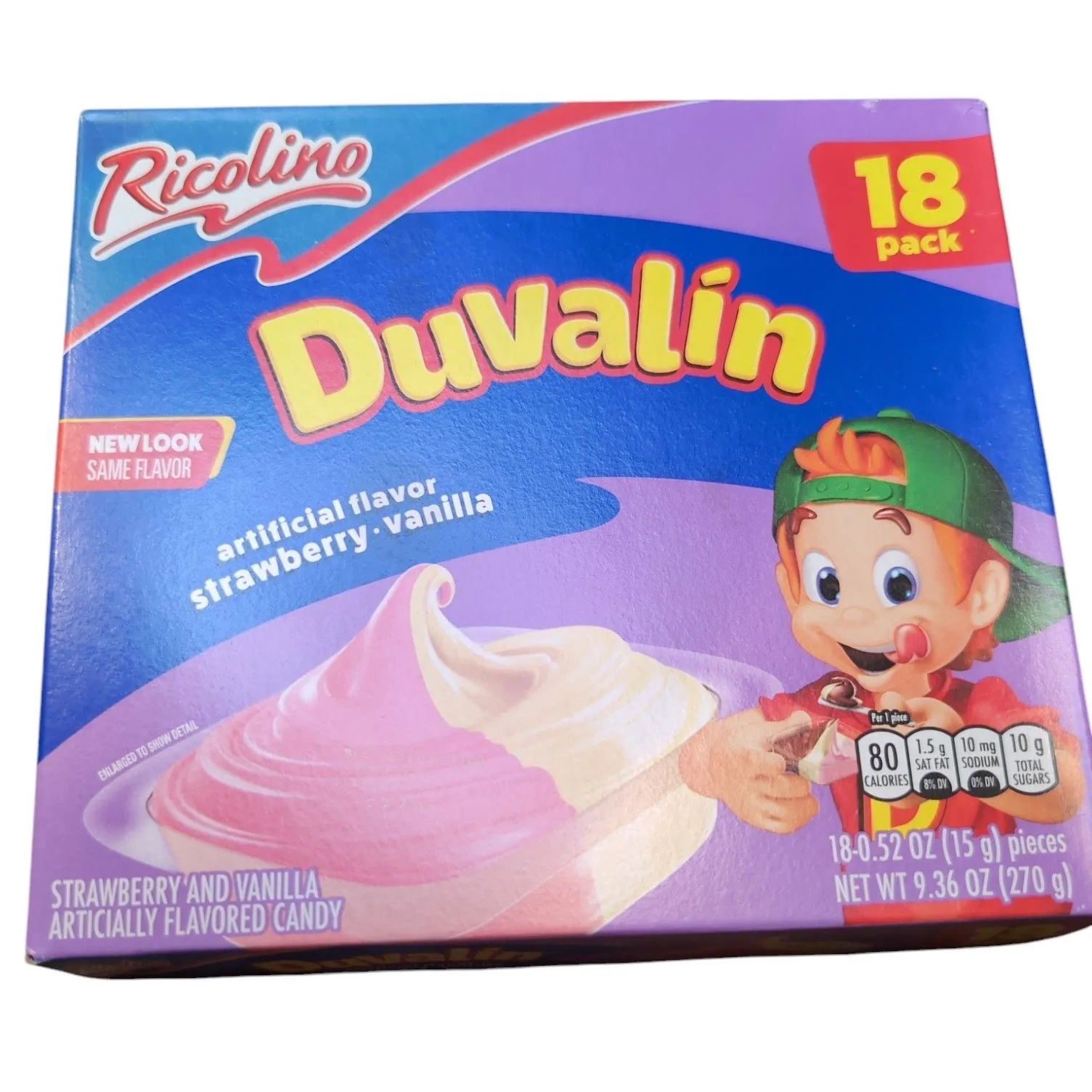 Product image for Duvalin strawberry and vanilla flavored candy