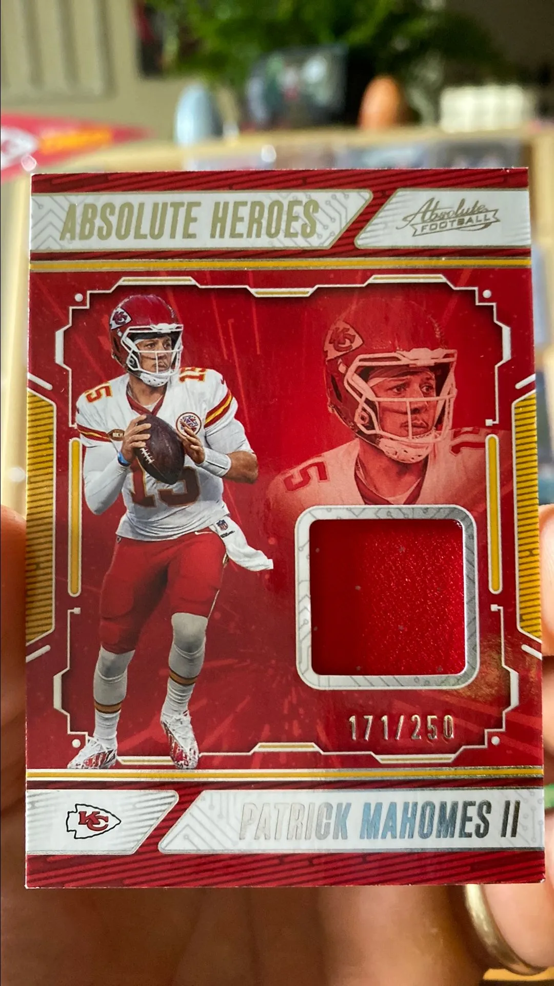 Product image for Patrick Mahomes Absolute Heroes Patch /250