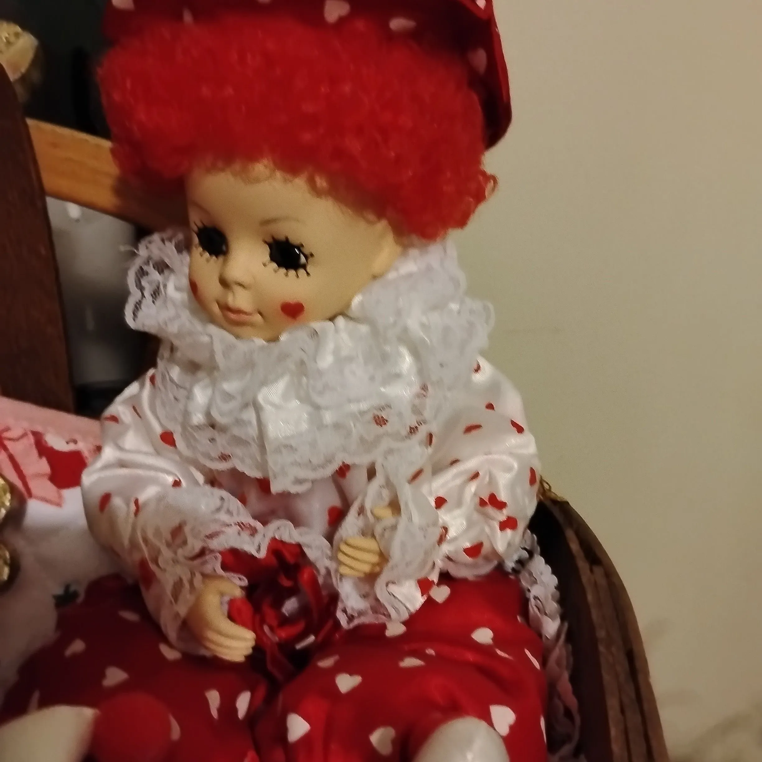 Product image for Brinn's February Calendar Clown Doll Valentine's Day Collectible Doll