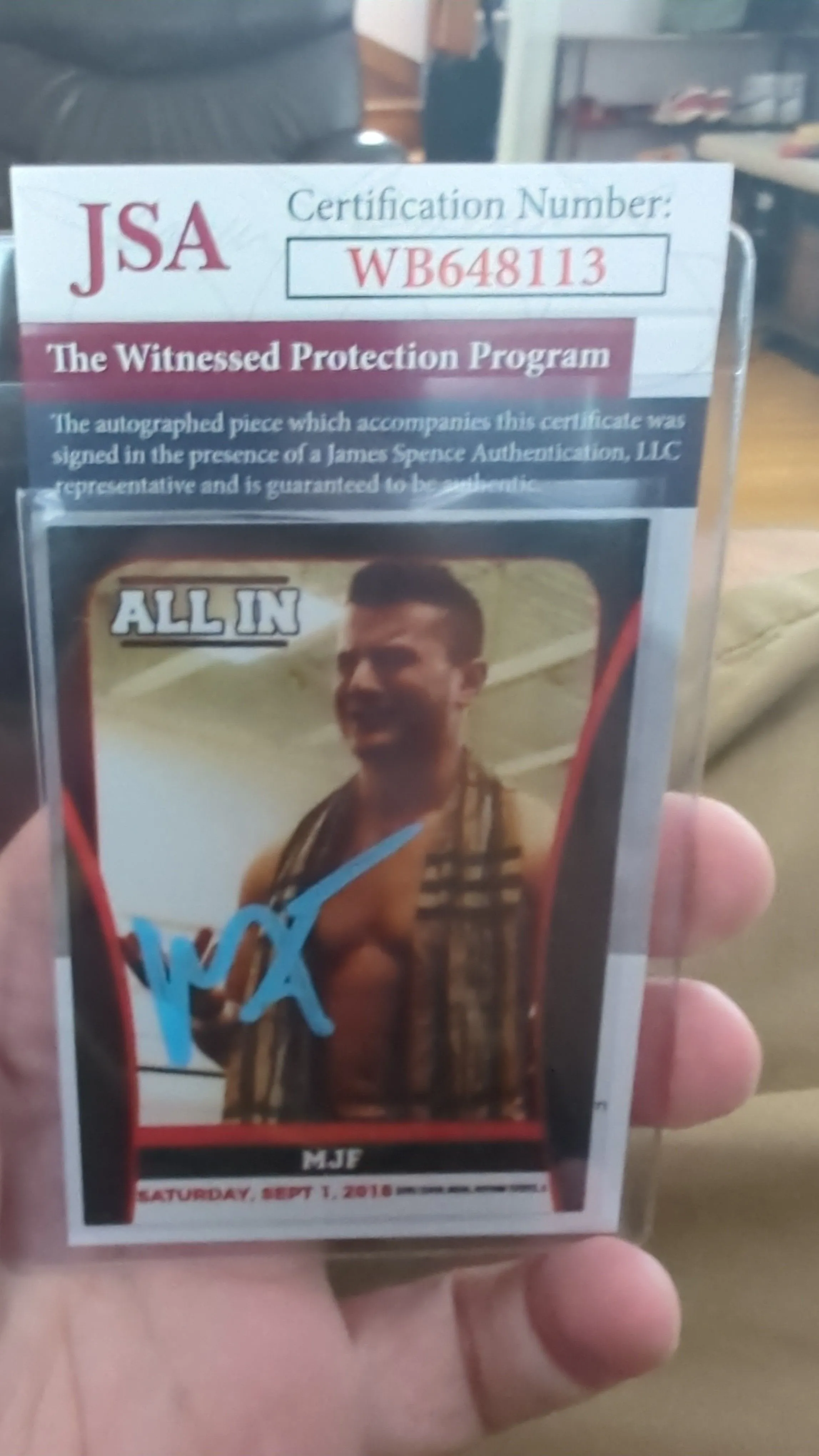 Product image for MJF All In Auto w/ JSA Cert
