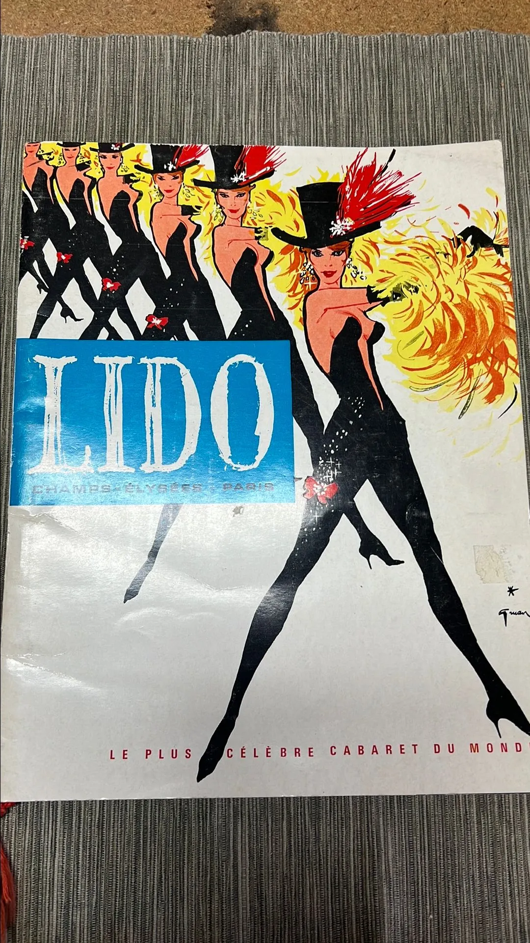 Product image for Vintage 1962 Lido cabaret program Paris
