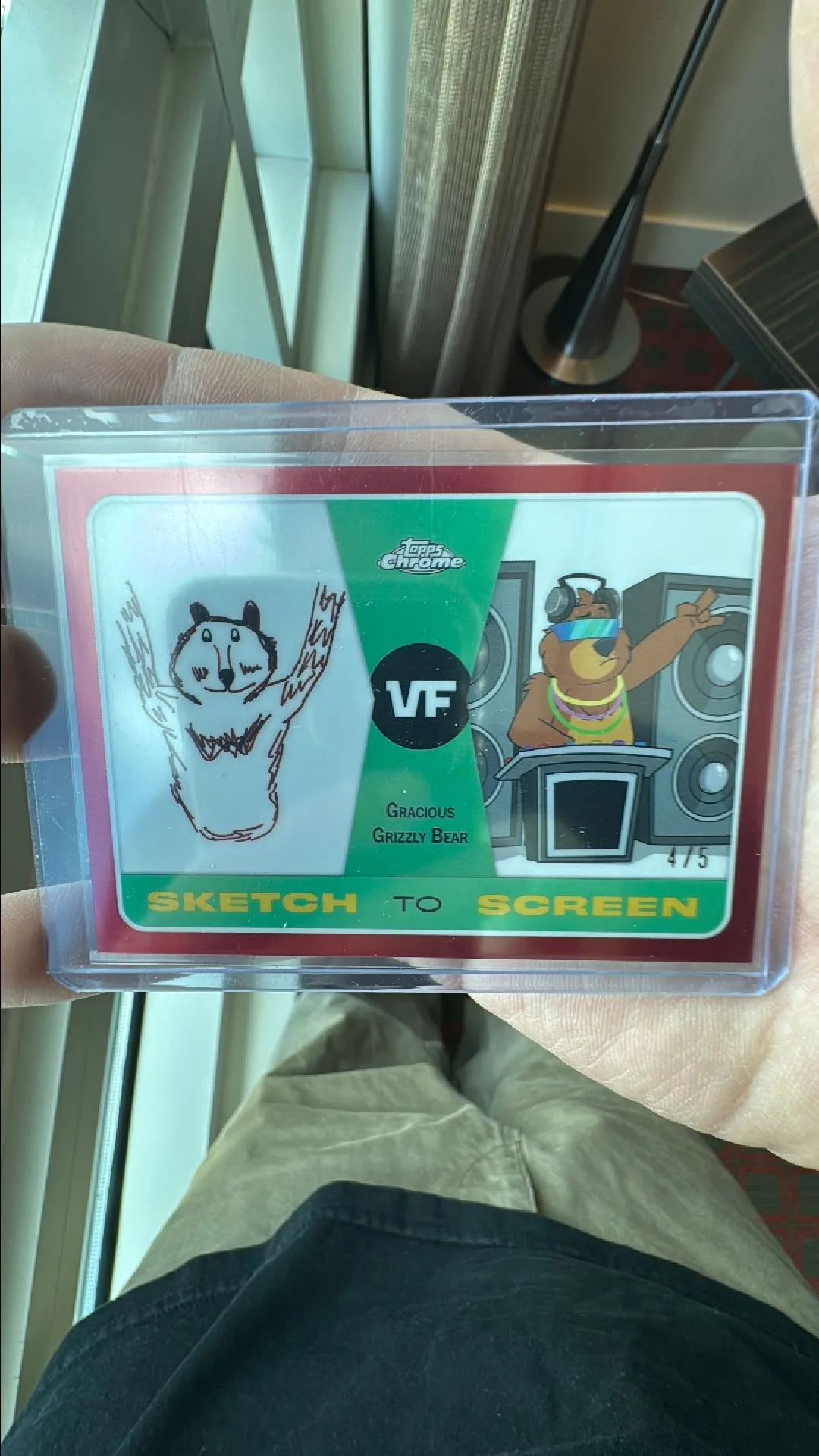 Product image for 2025 Topps chrome Veefriends sketch gracious grizzly bear /5