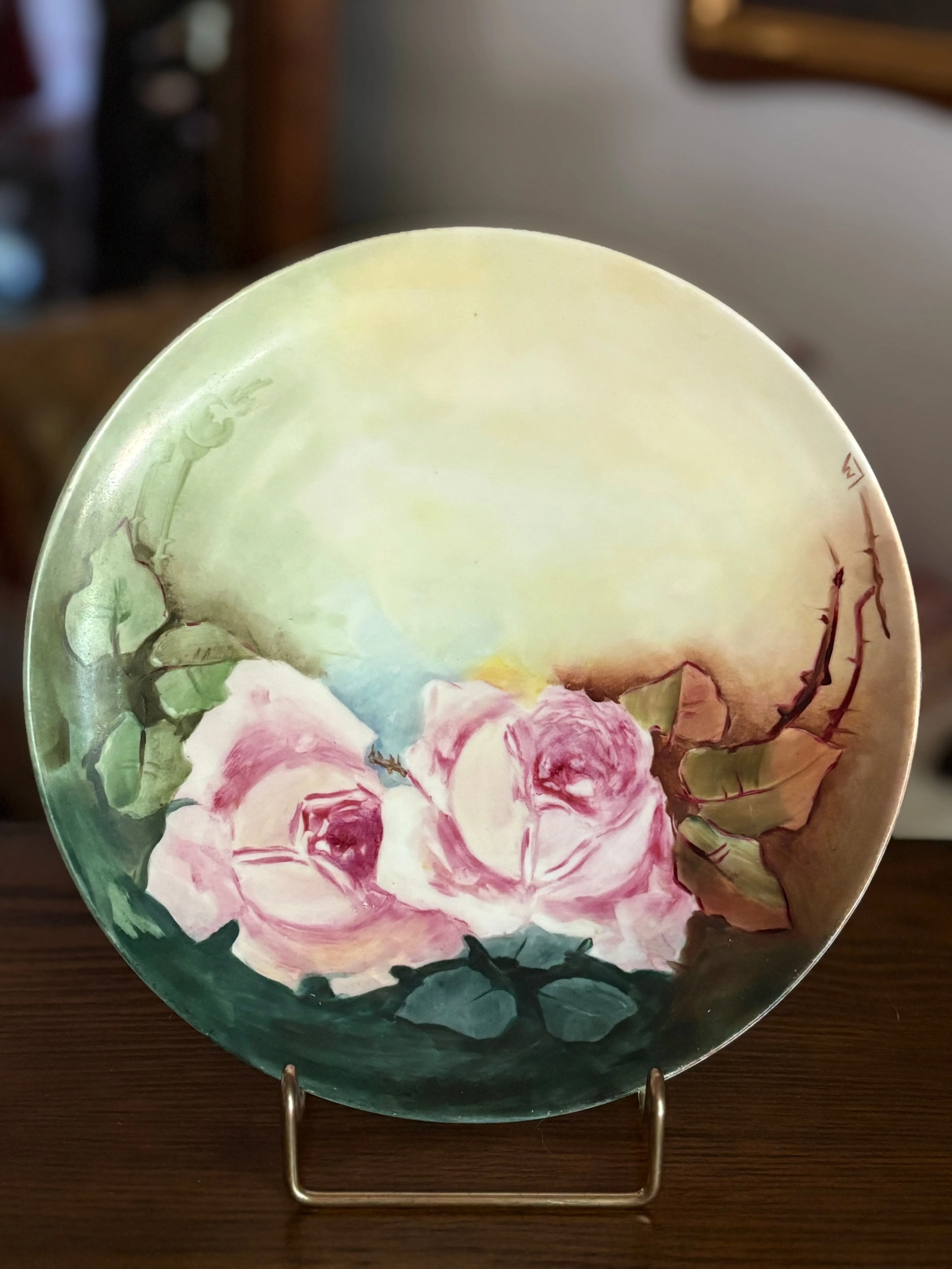 Product image for 443 Hand Painted Austria Rose Plate