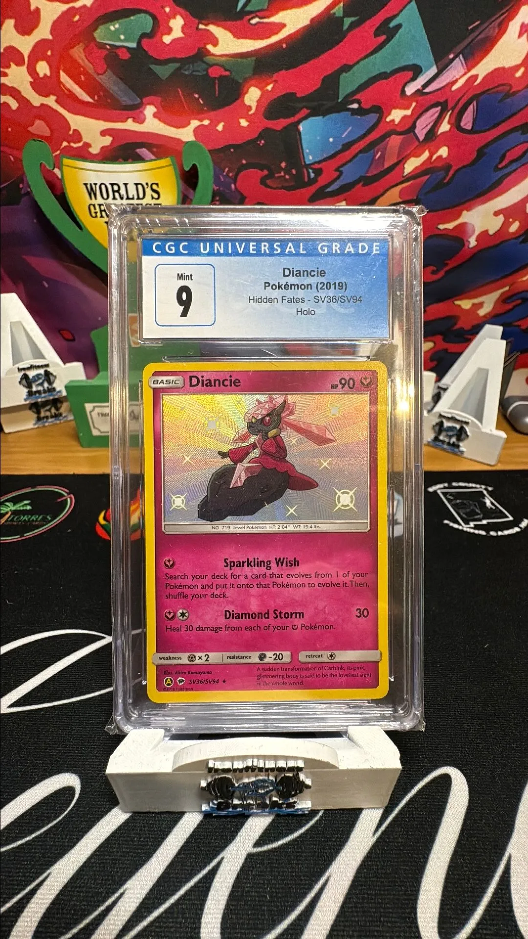 Product image for 2019 Hidden Fates Diancie Holo CGC 9