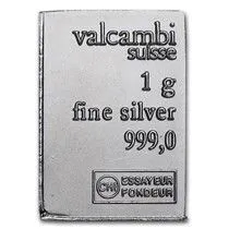 Product image for 1 gram valcambi suisse silver #61