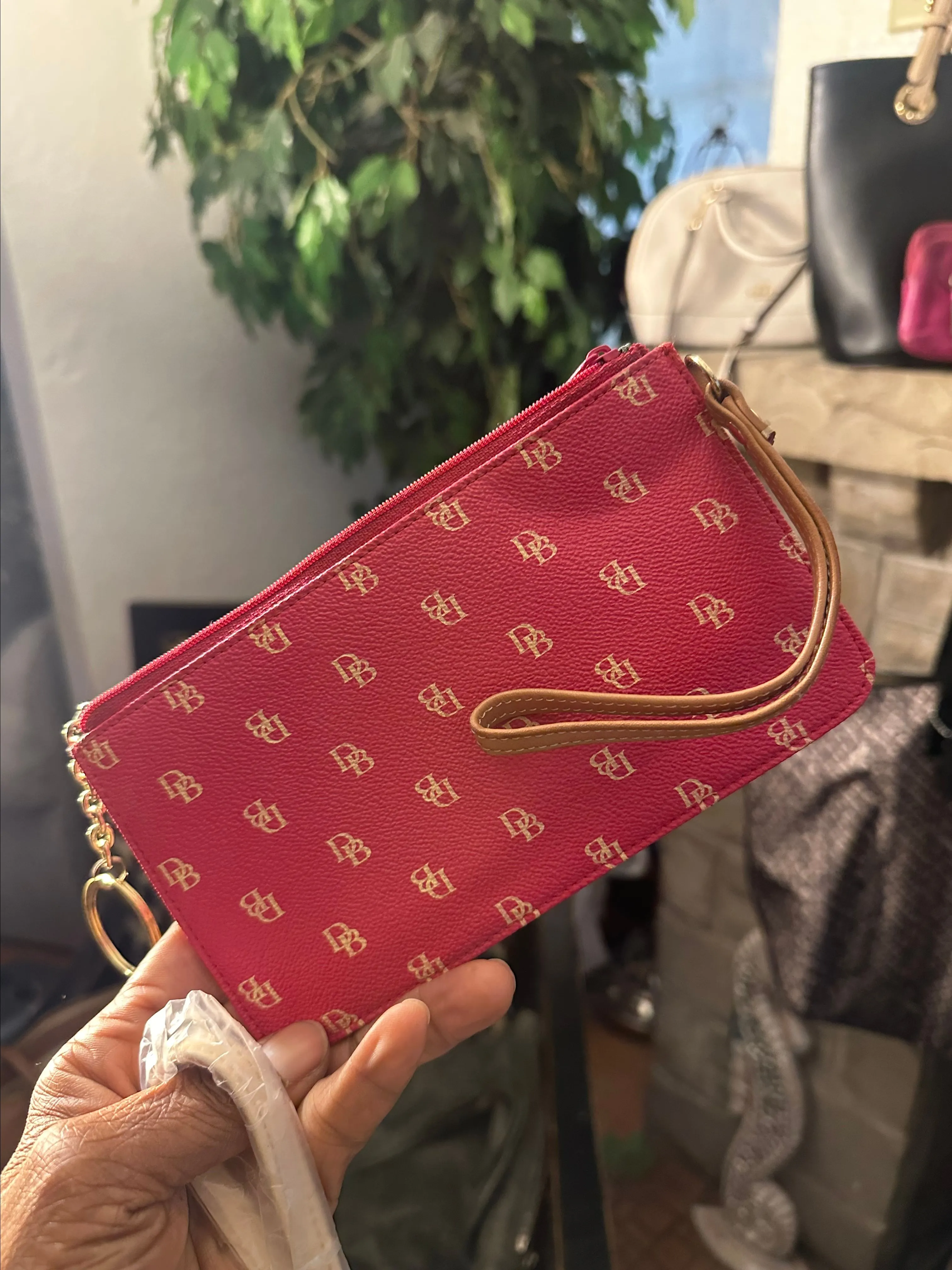 Product image for Dooney Bourke red wristlet