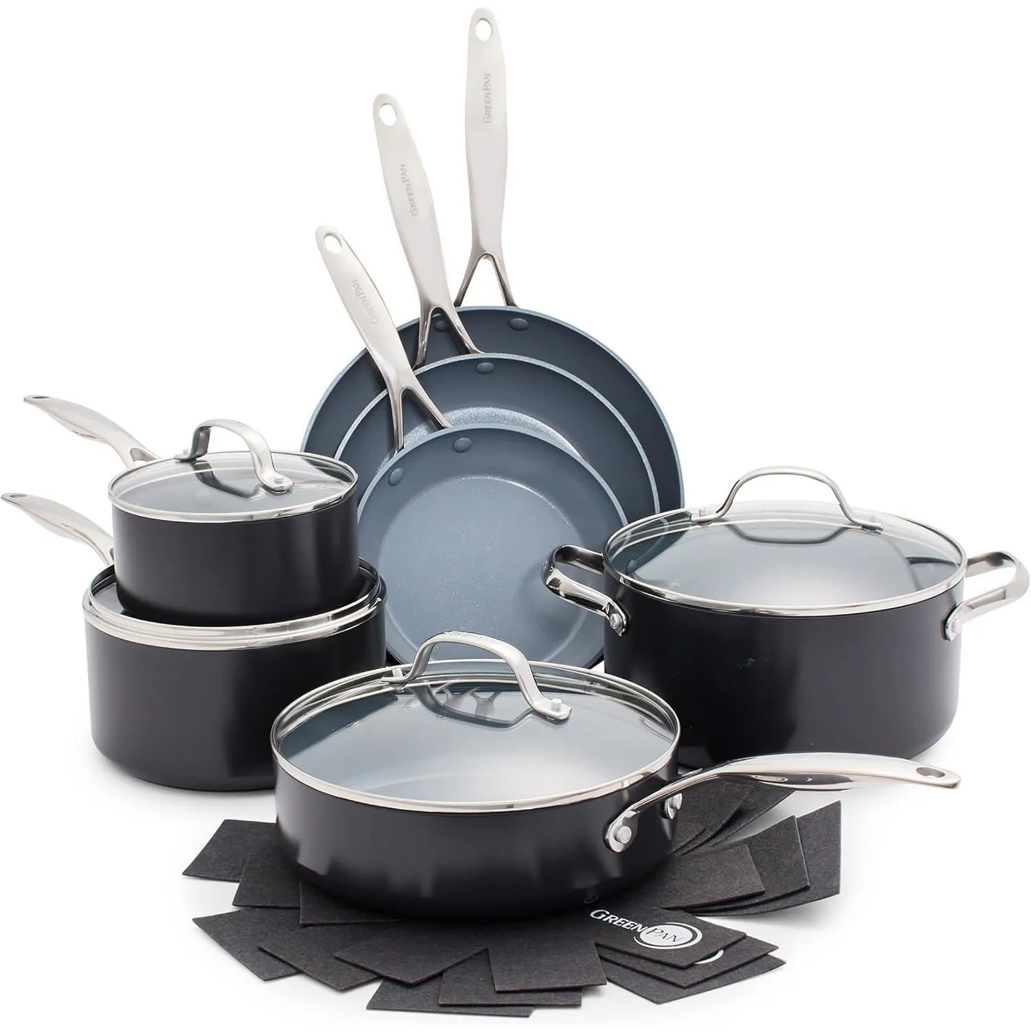 Product image for GreenPan Valencia Pro Hard Anodized 11 Piece Cookware - No Box