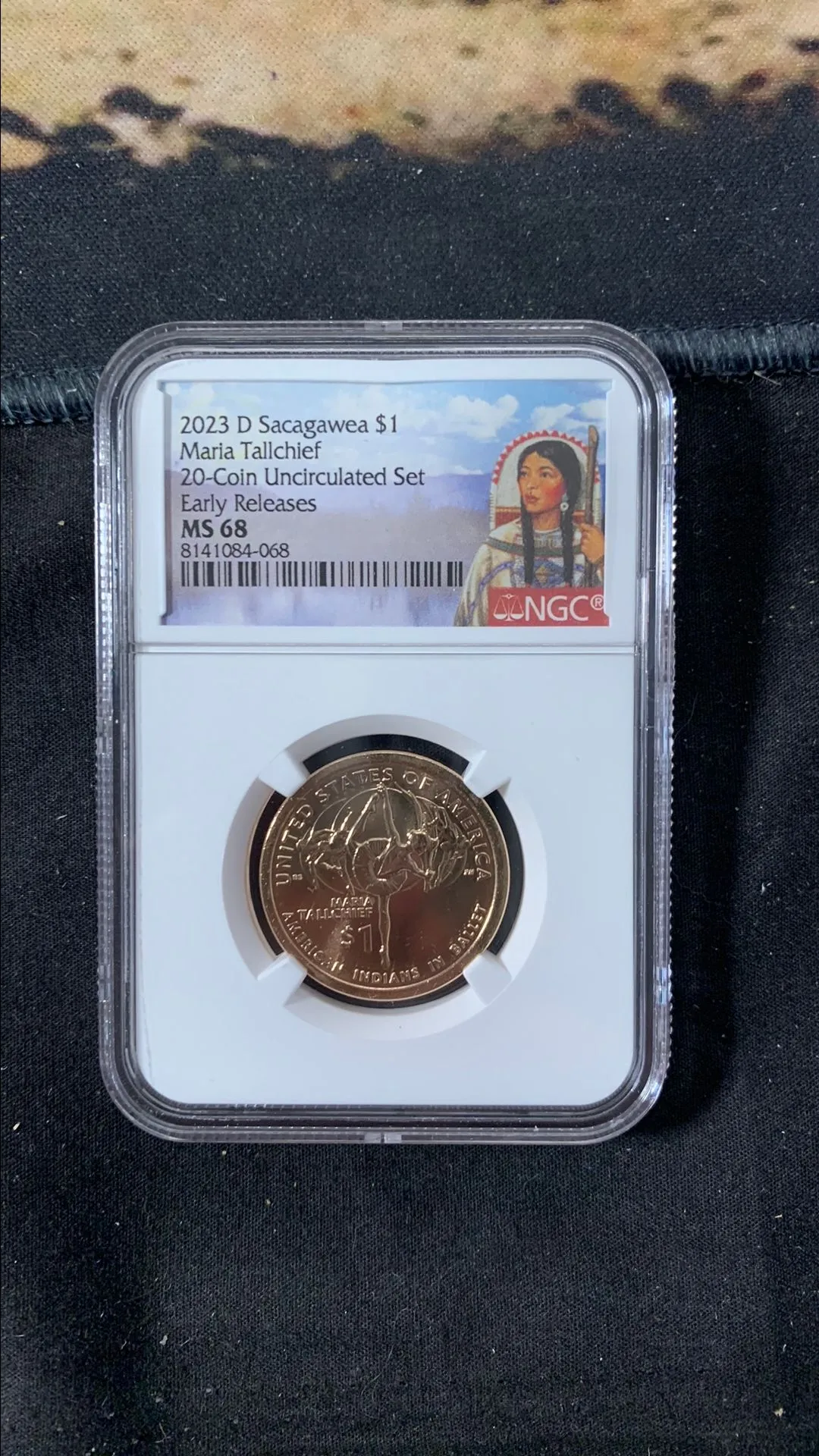 Product image for MS 68 2023 D Maria Tallchief $1 SACAGAWEA NGC Early Releases NGC 20 COIN UNCIRCULATED SET