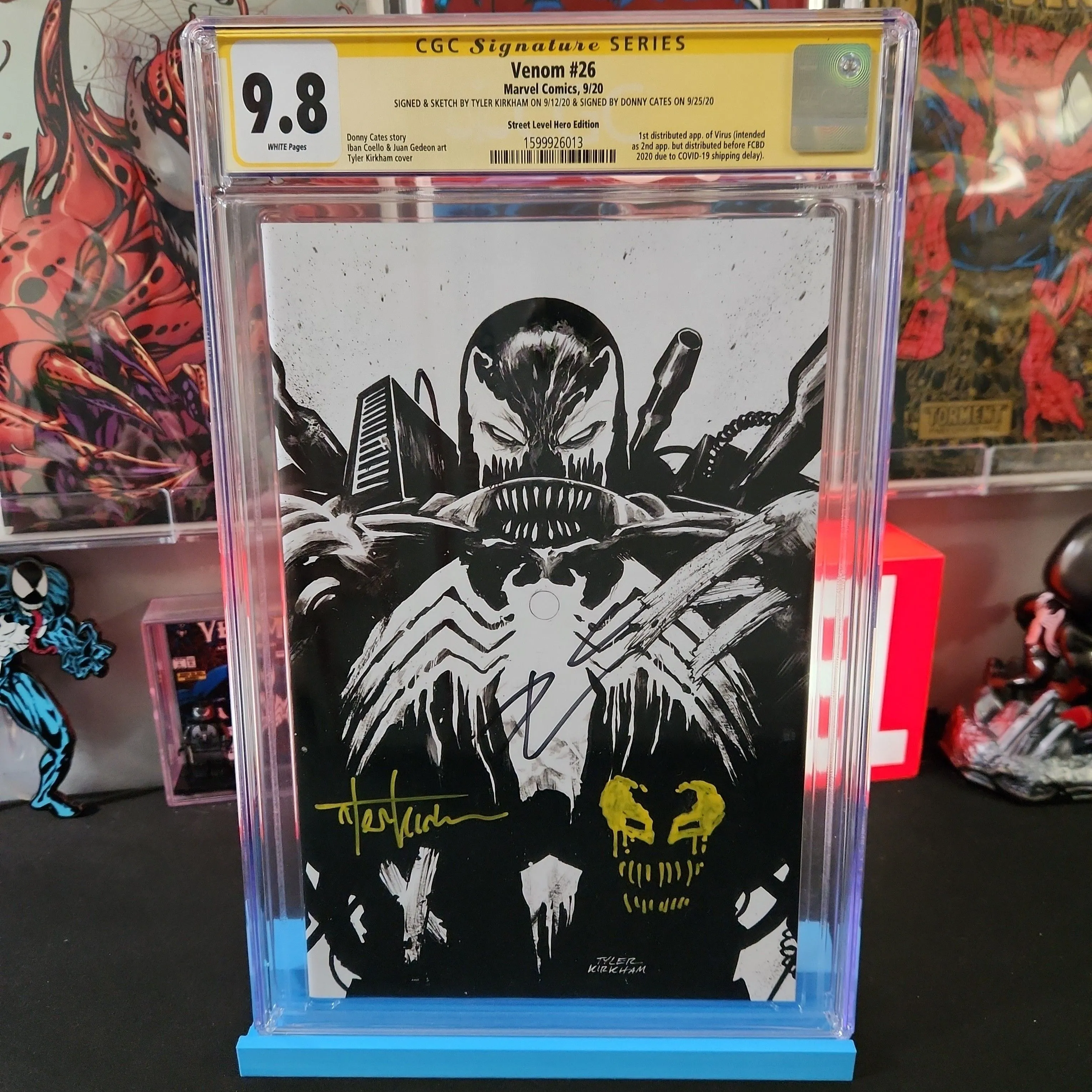 Product image for VENOM #26🔑✒️(CGC SS 9.8) 2X SIGNED & REMARKED BY TYLER KIRKHAM & DONNY CATES 
