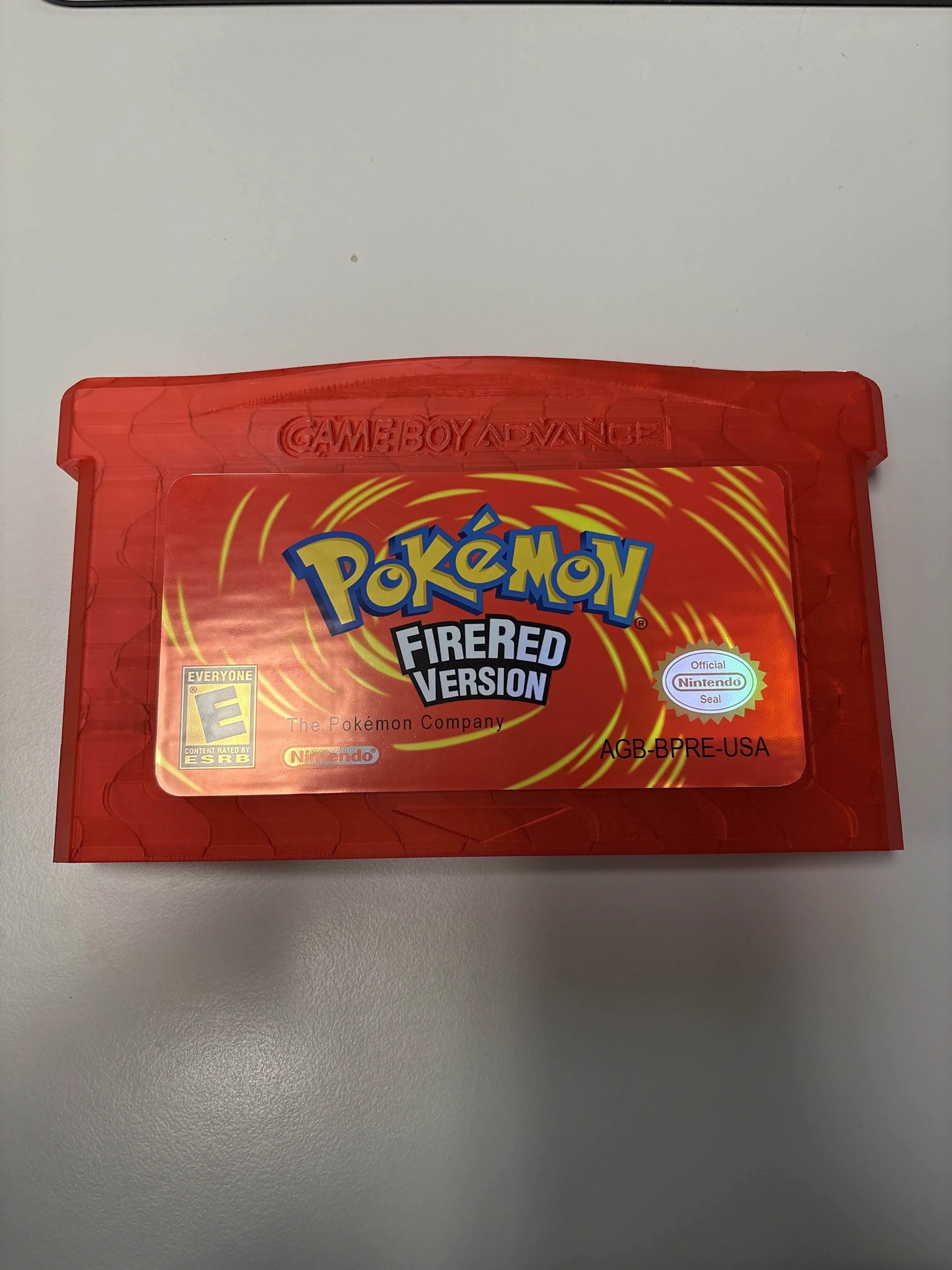 Product image for Pokemon Firered 3D Printed Cartridge Wall Art