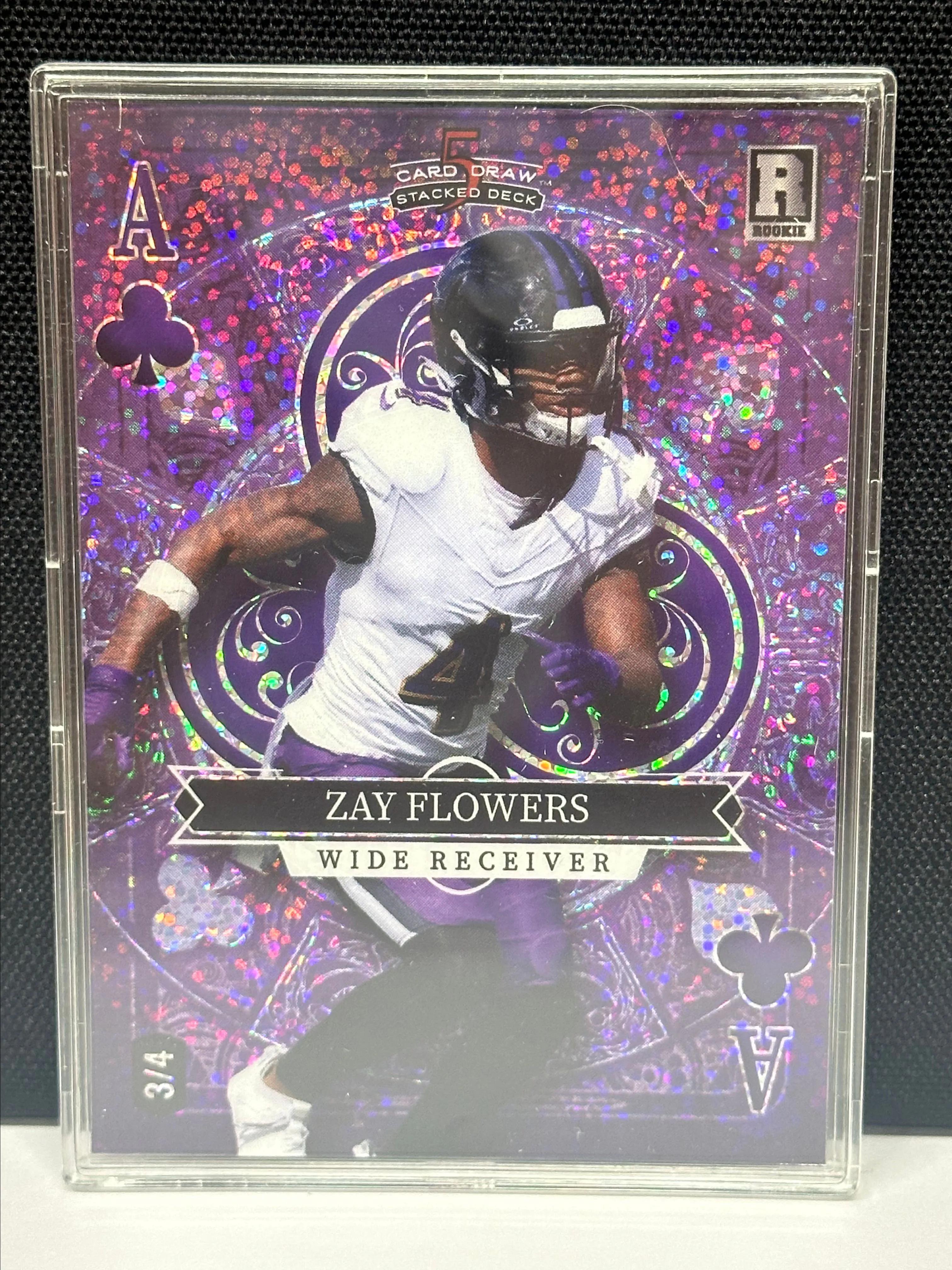 Product image for 2023 - Wild Card 5 Card Draw Aces - Zay Flowers rookie 3/4