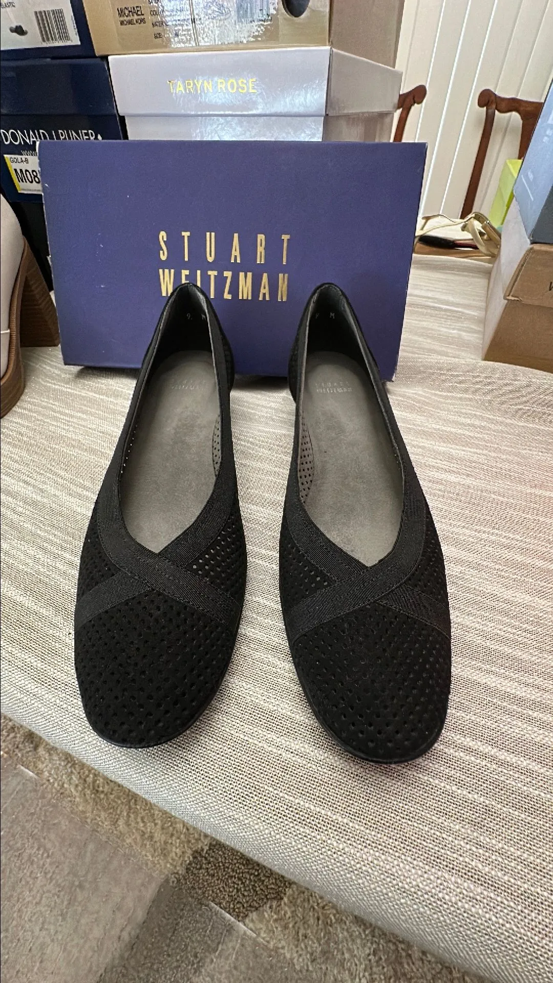 Product image for Stuart Whitman black slip ons size 9
