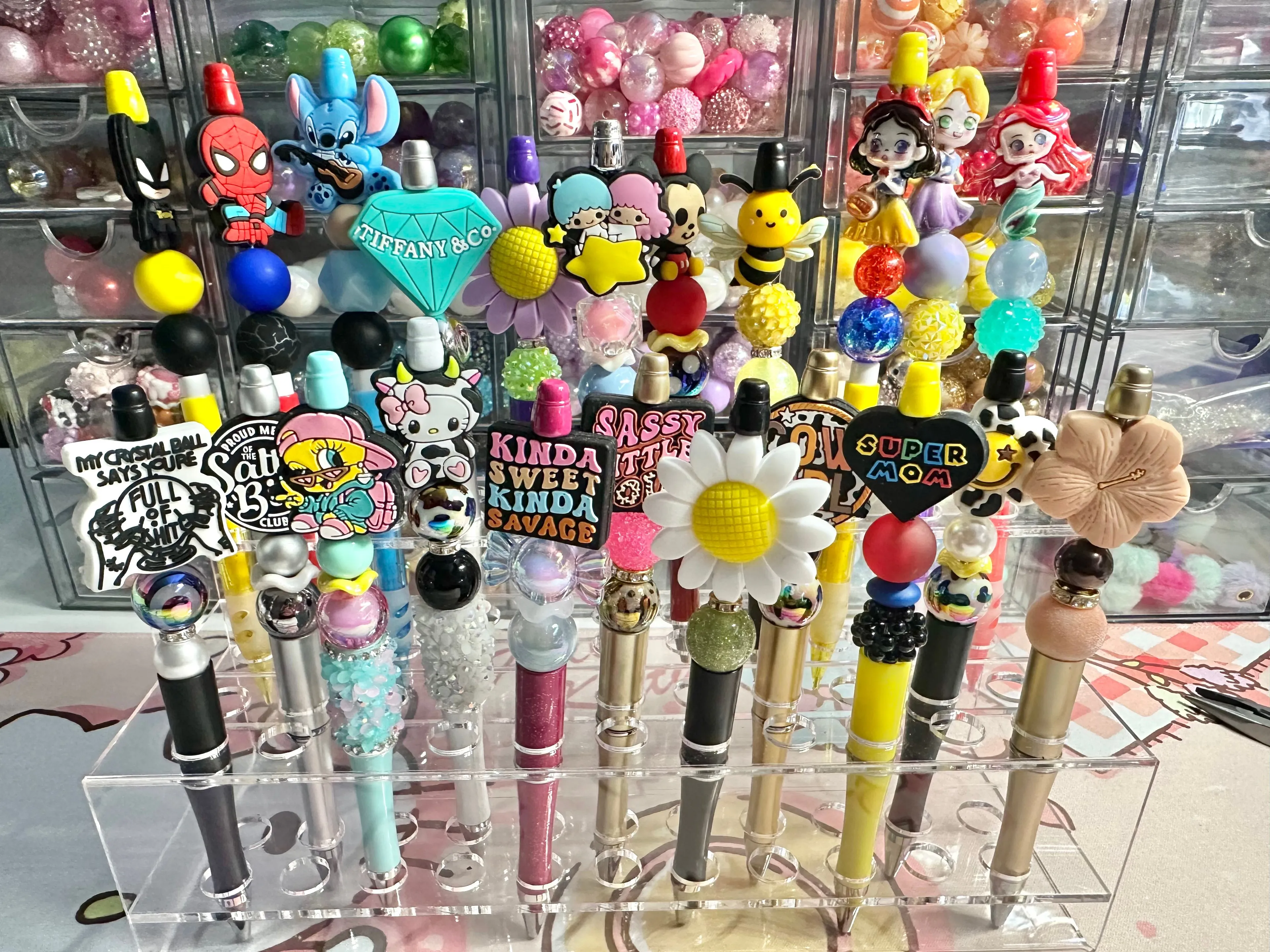 Product image for Pick ANY TWO Premade Beaded Focal Pens/Pencils