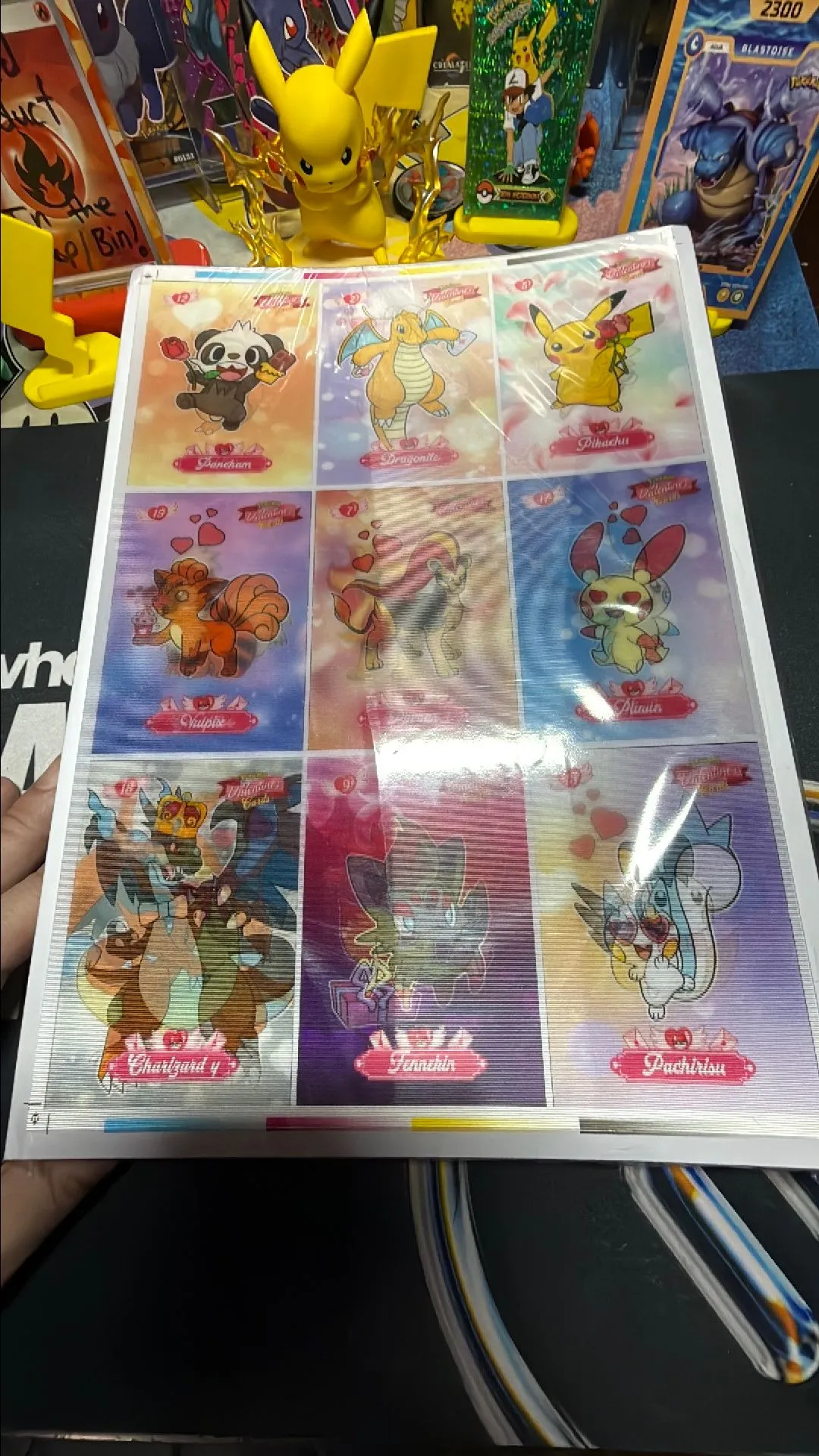 Product image for Valentine Pokemon Lenticular uncut sheet(zard Y/X)