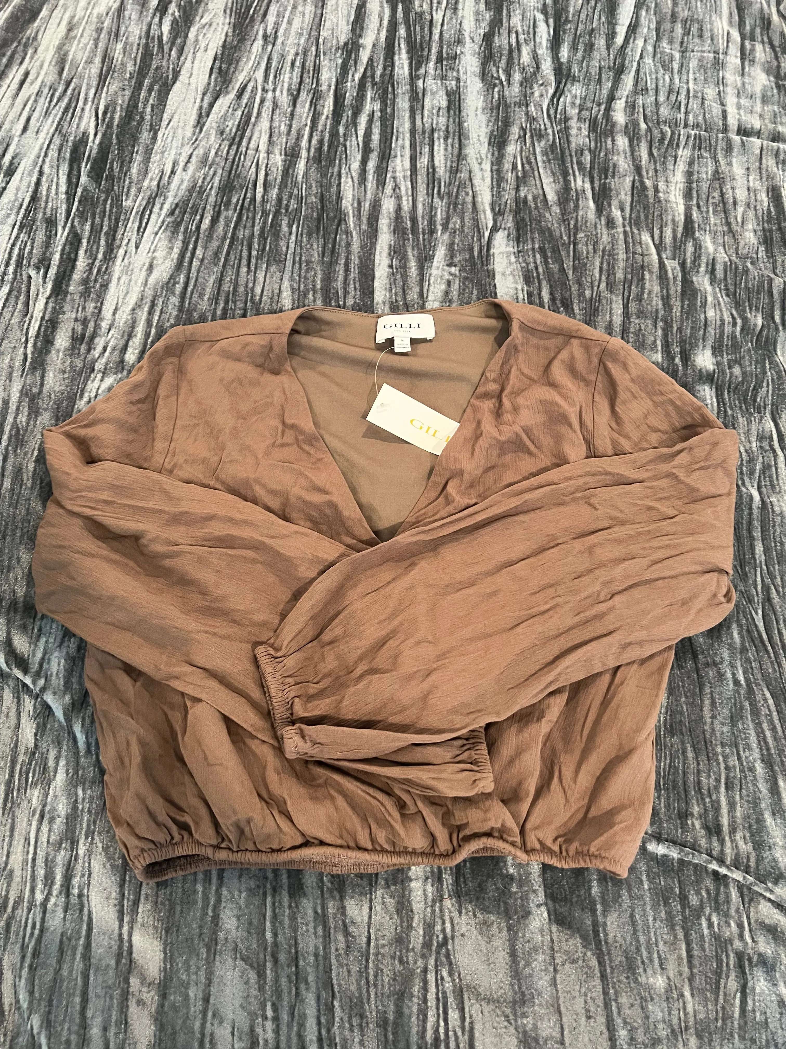 Product image for Gilli Women's Brown V-Neck Top