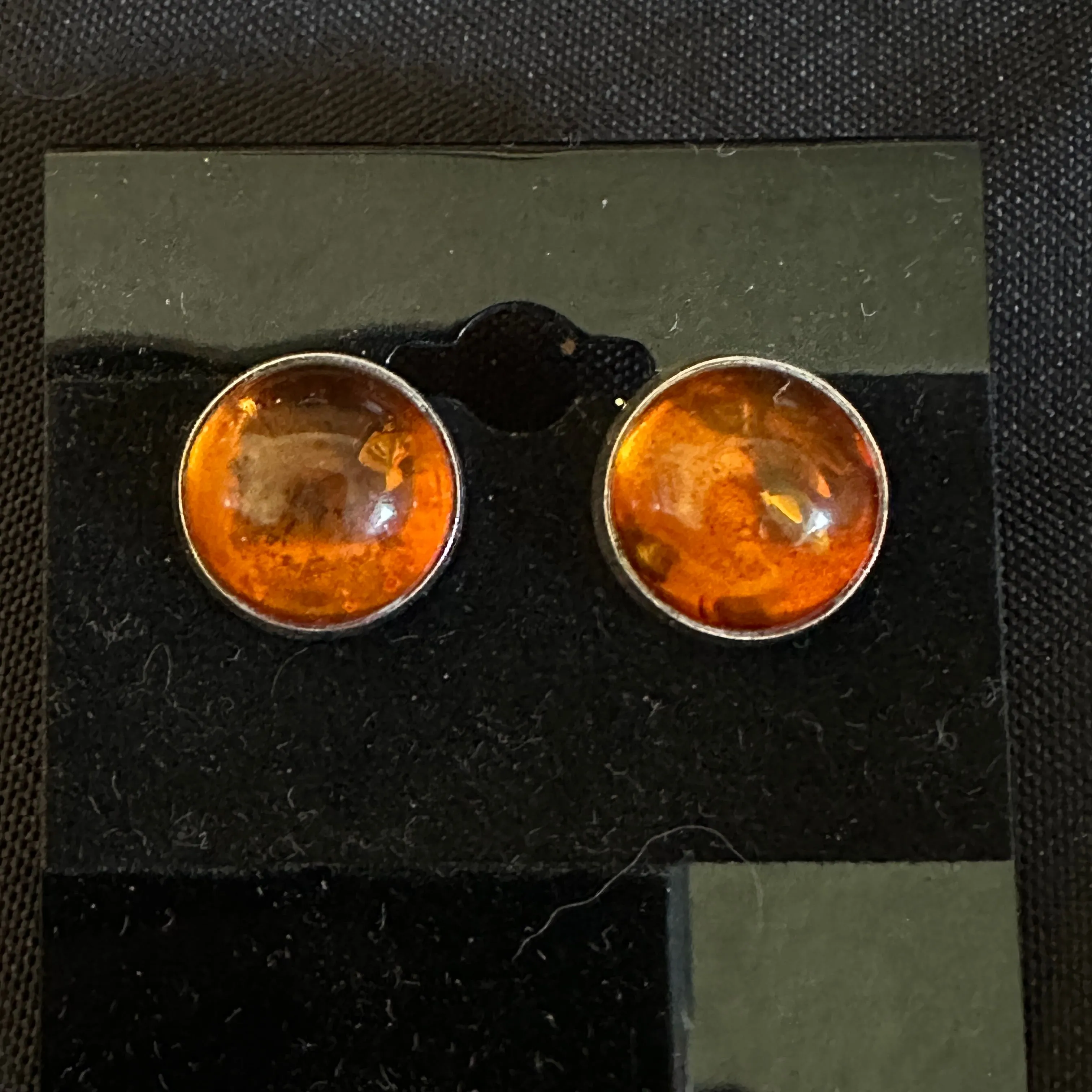 Product image for Amber in Sterling Post Earrings