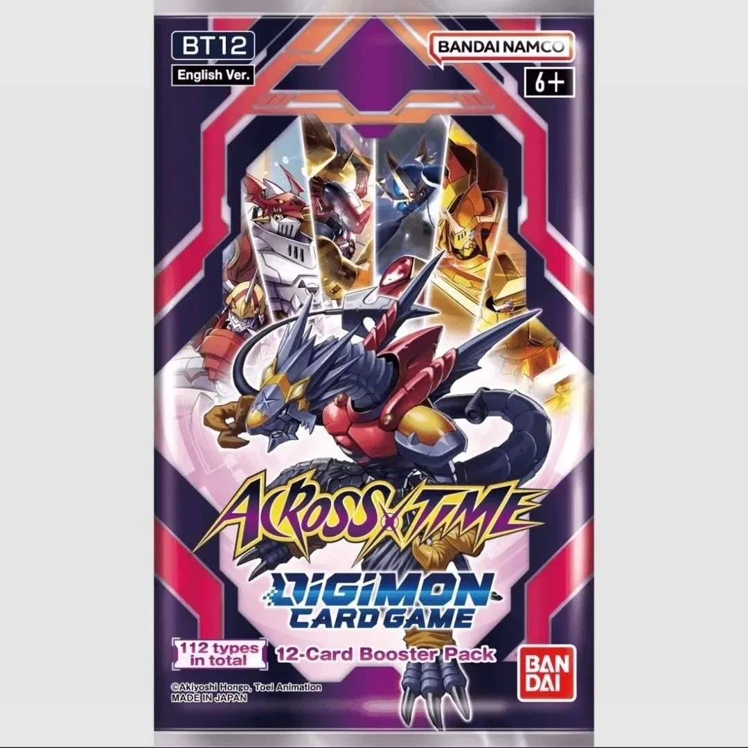 Product image for 3 X Digimon card game across time booster pack Englisch