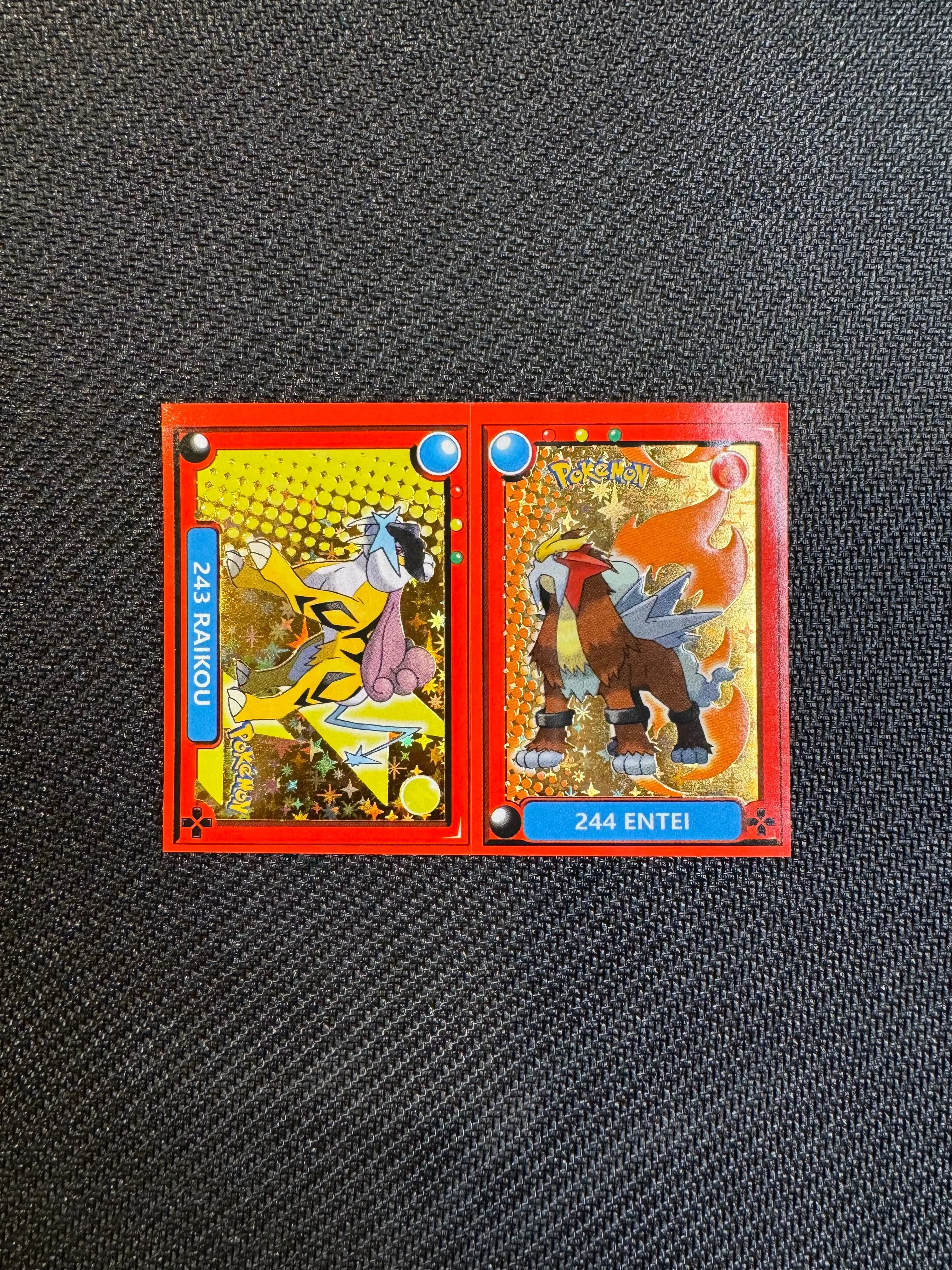 Product image for T - Pokédex Gold Foil Raikou & Entei