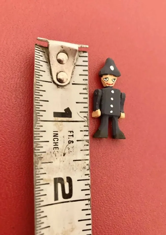 Product image for Dollhouse Miniature wooden Carved English Bobby with hinged Arms