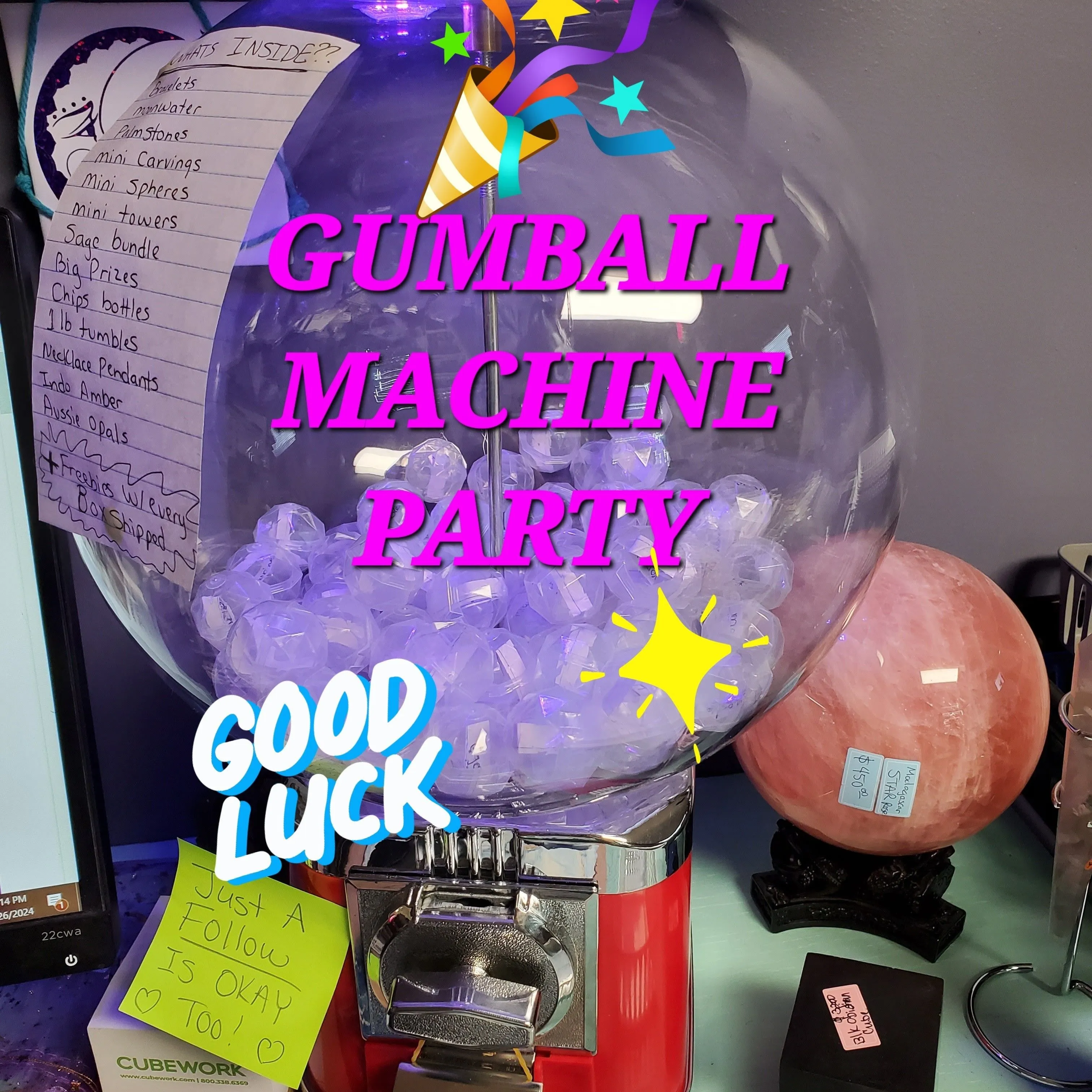 Product image for Gumball machine party 2 balls