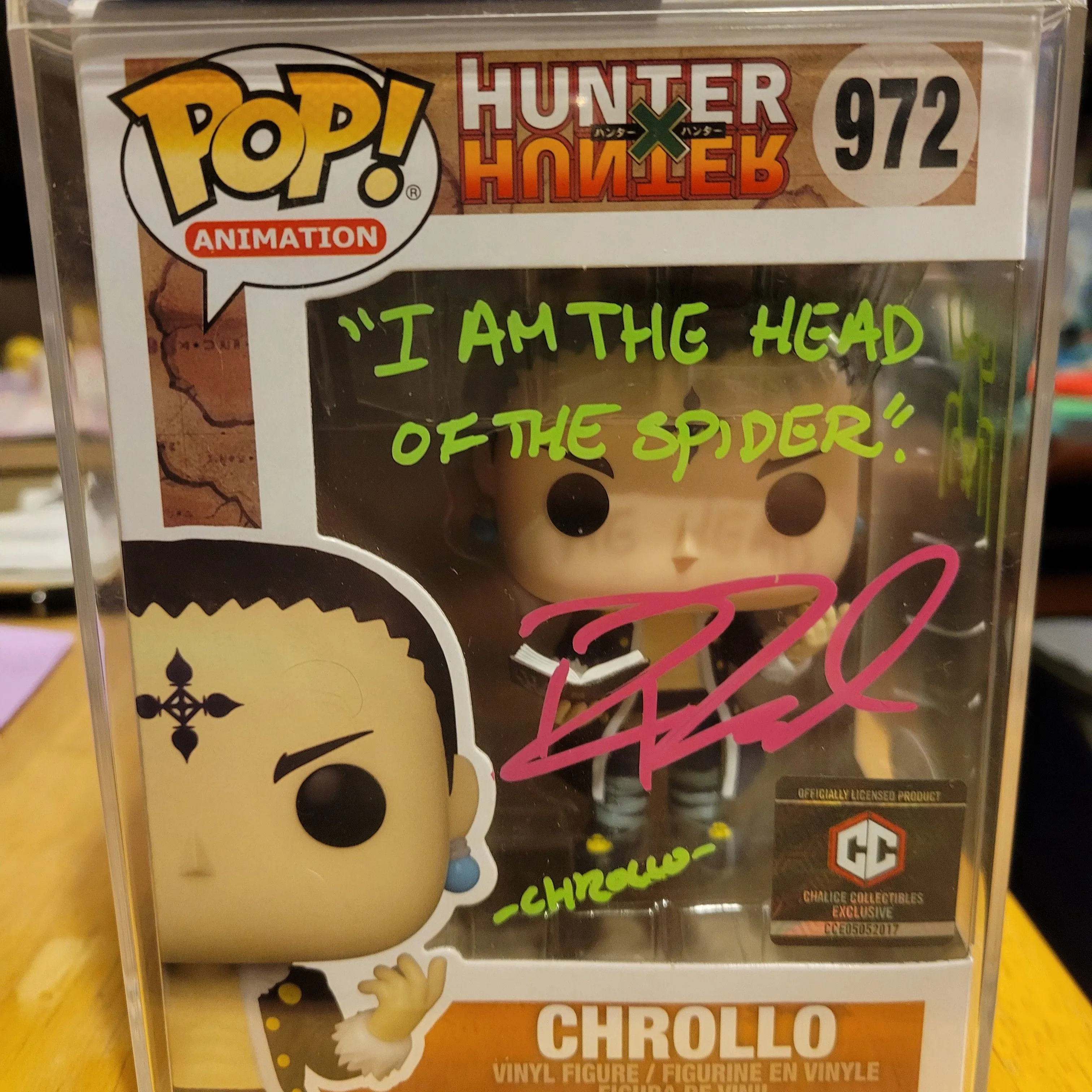 Product image for Funko Pop Hunter x Hunter Chrollo Signed by Robbie Daymond