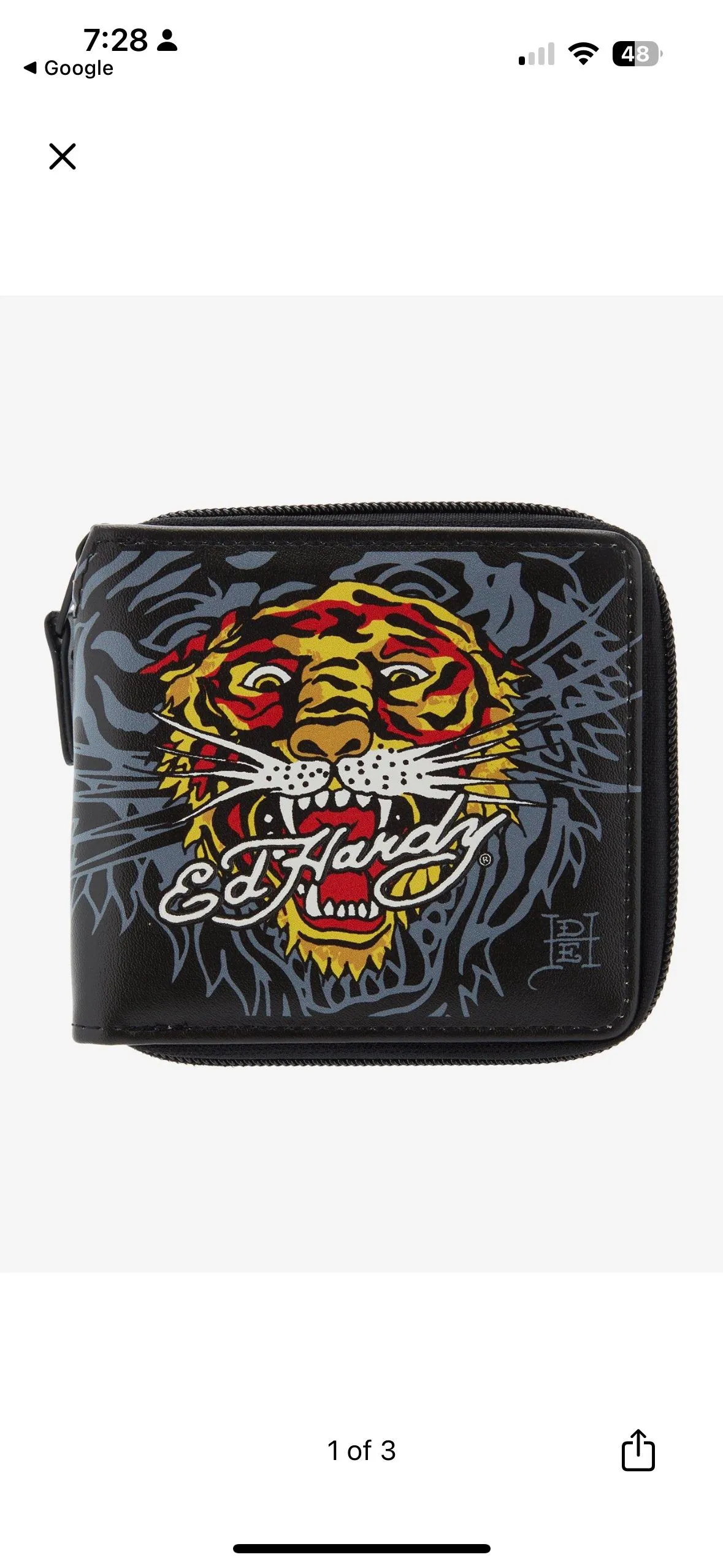 Product image for Ed Hardy Black Wallet with Tiger Design NWT