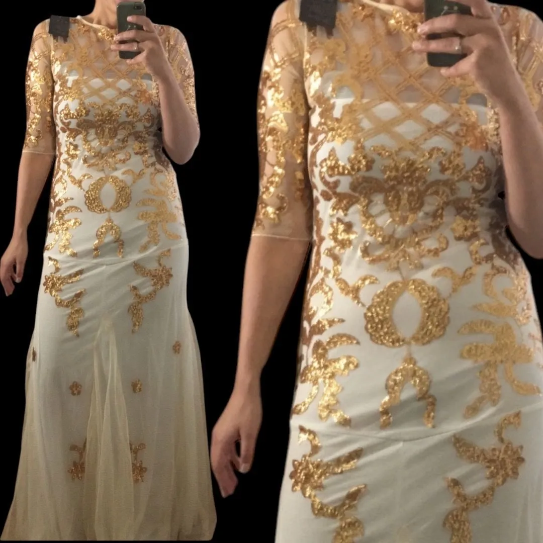Product image for Gauze Gold Long Dress NWT