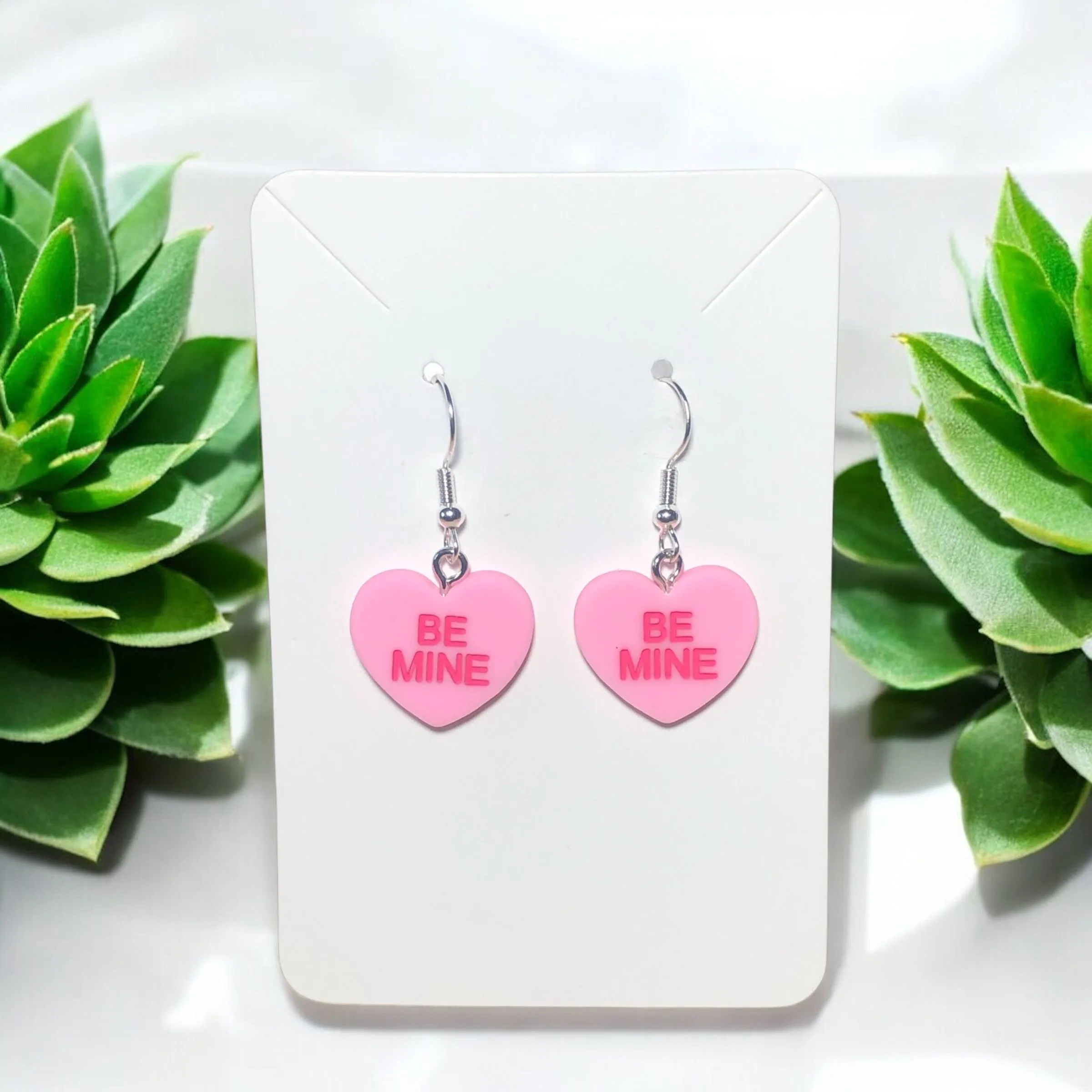 Product image for Novelty Dangle Earrings (Conversation Hearts)