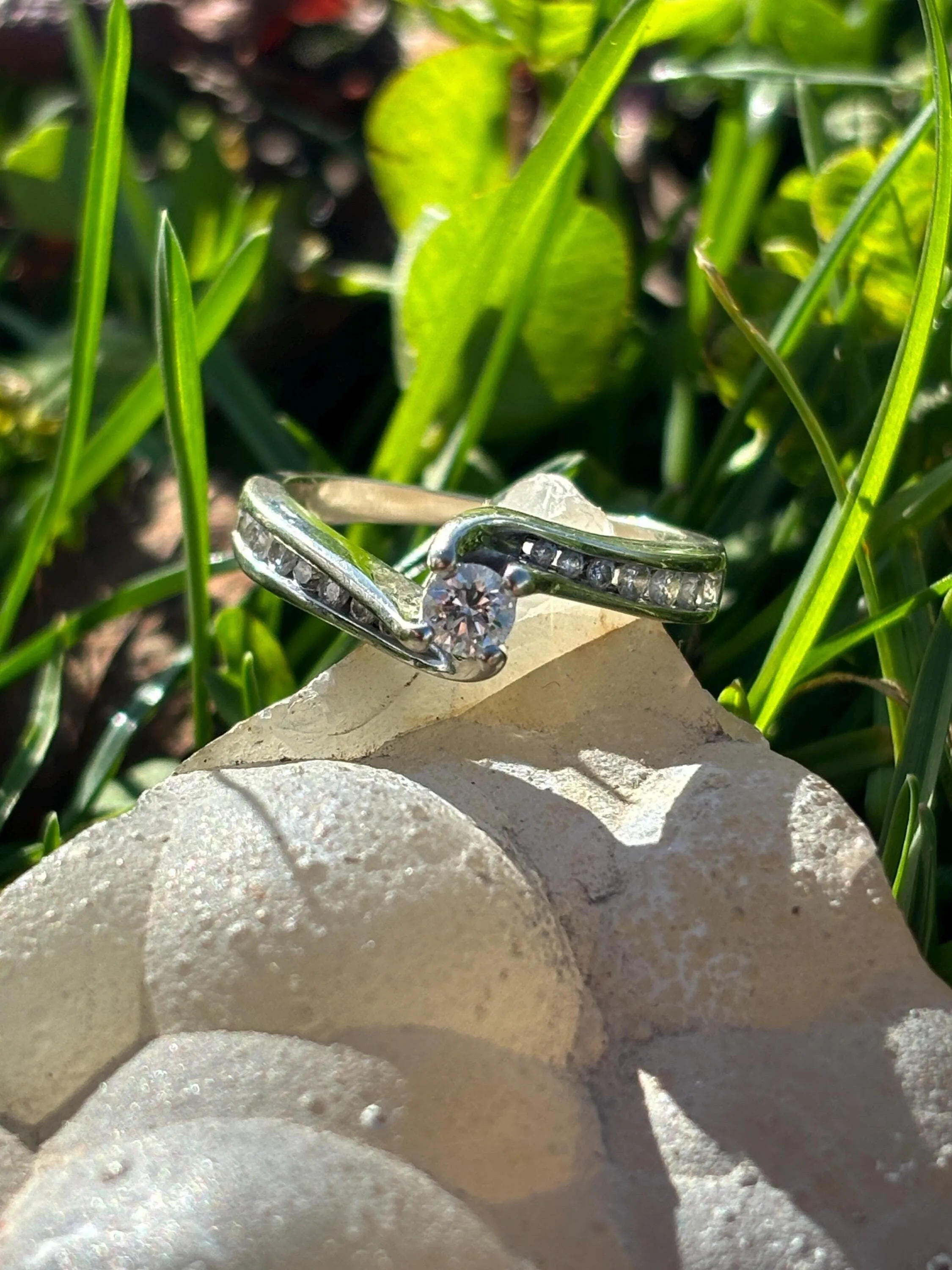 Product image for 14K White Gold Diamond Ring