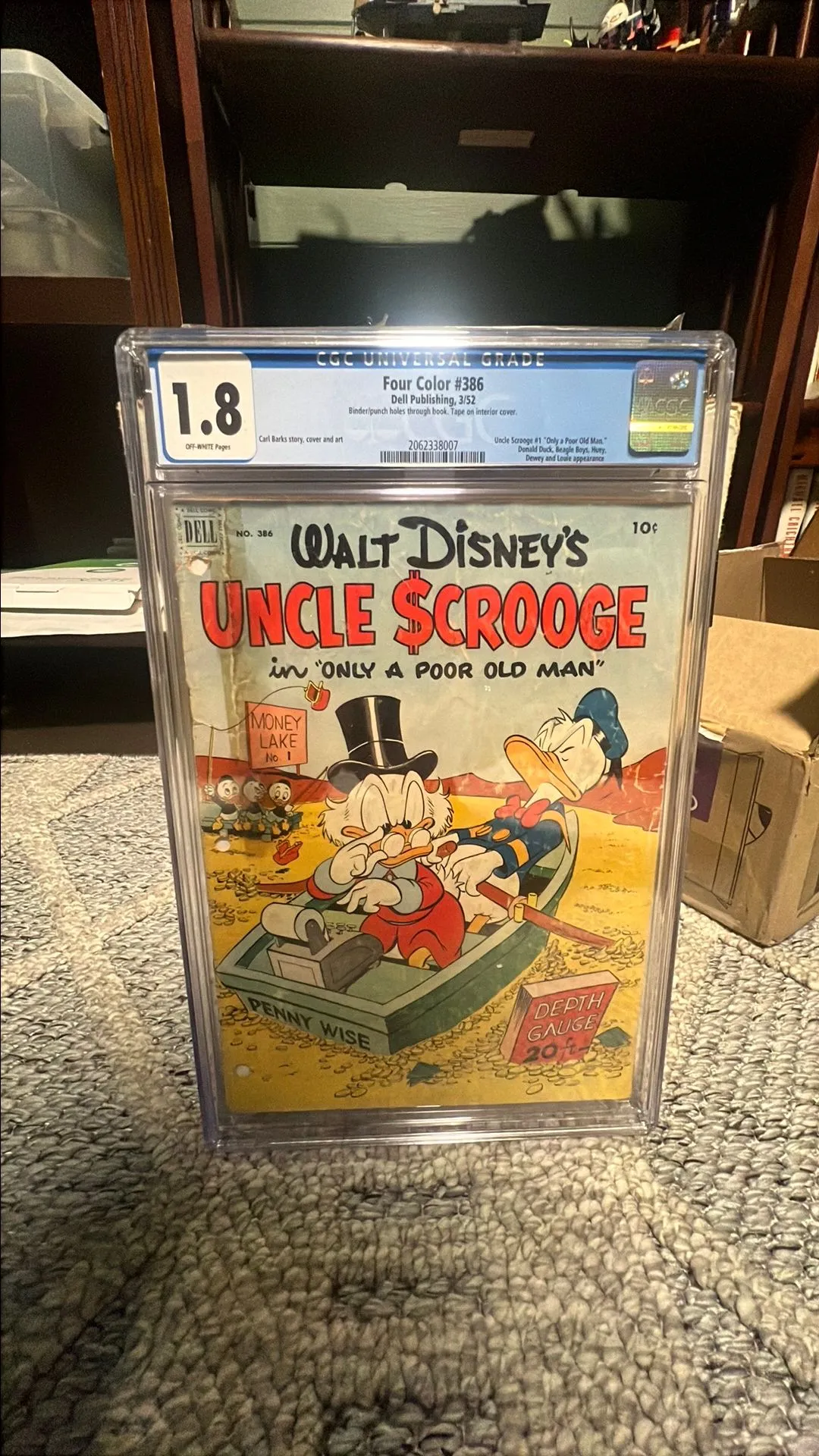 Product image for CGC 1.8 Four Color #386 - 1st Scrooge in title