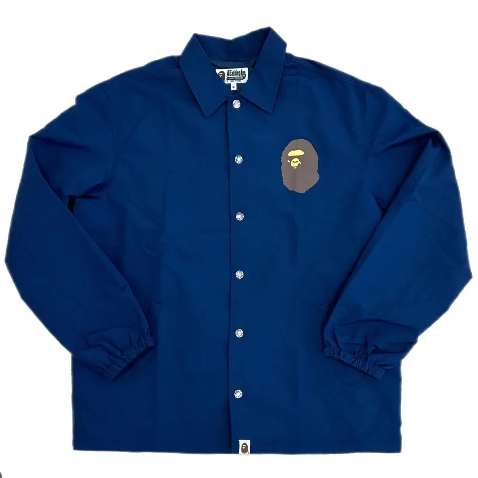 Product image for M - Bape Ape Head Coach Jacket 2023 Navy