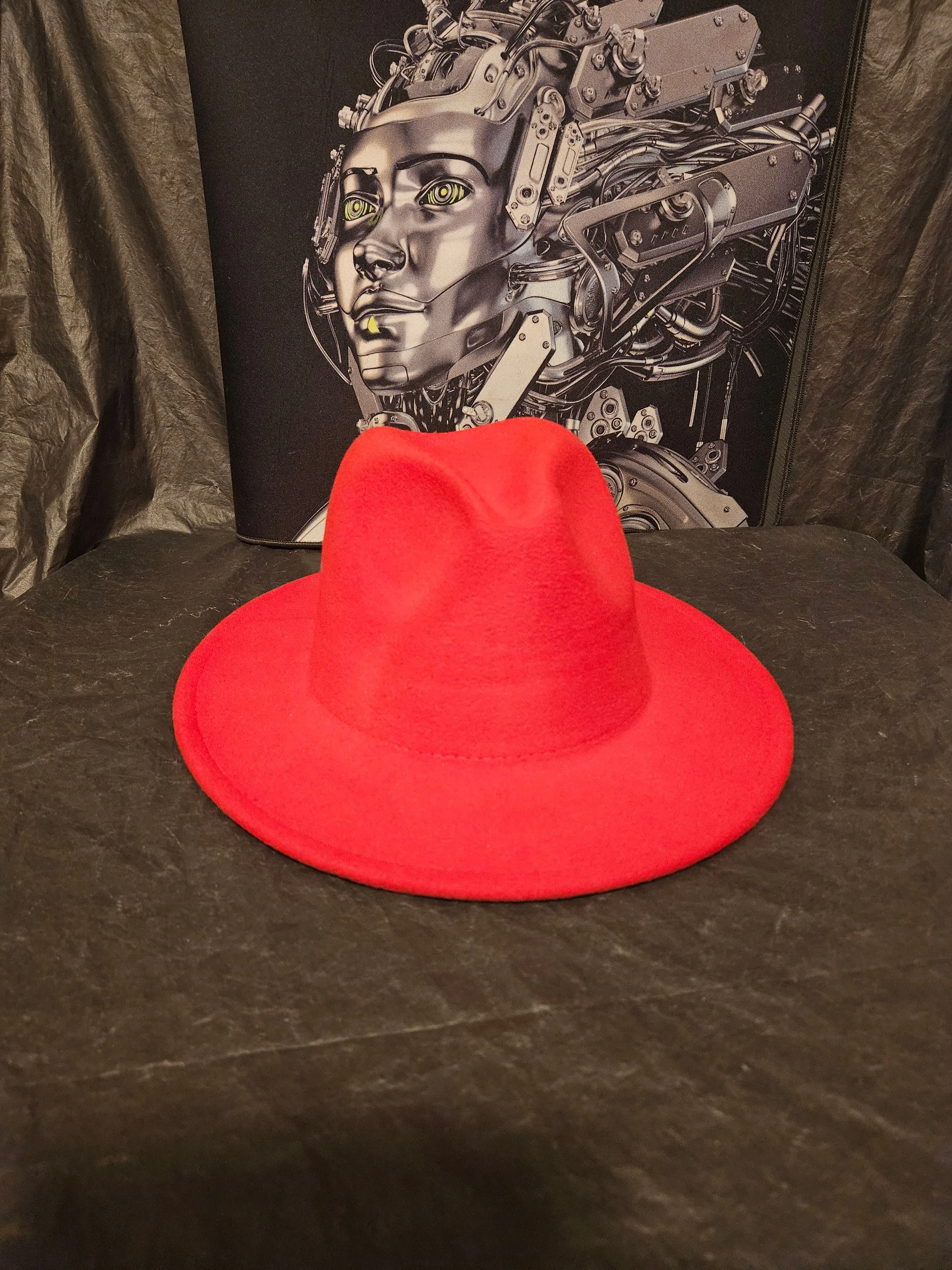 Product image for Red on red Fedor.hats / unisex 