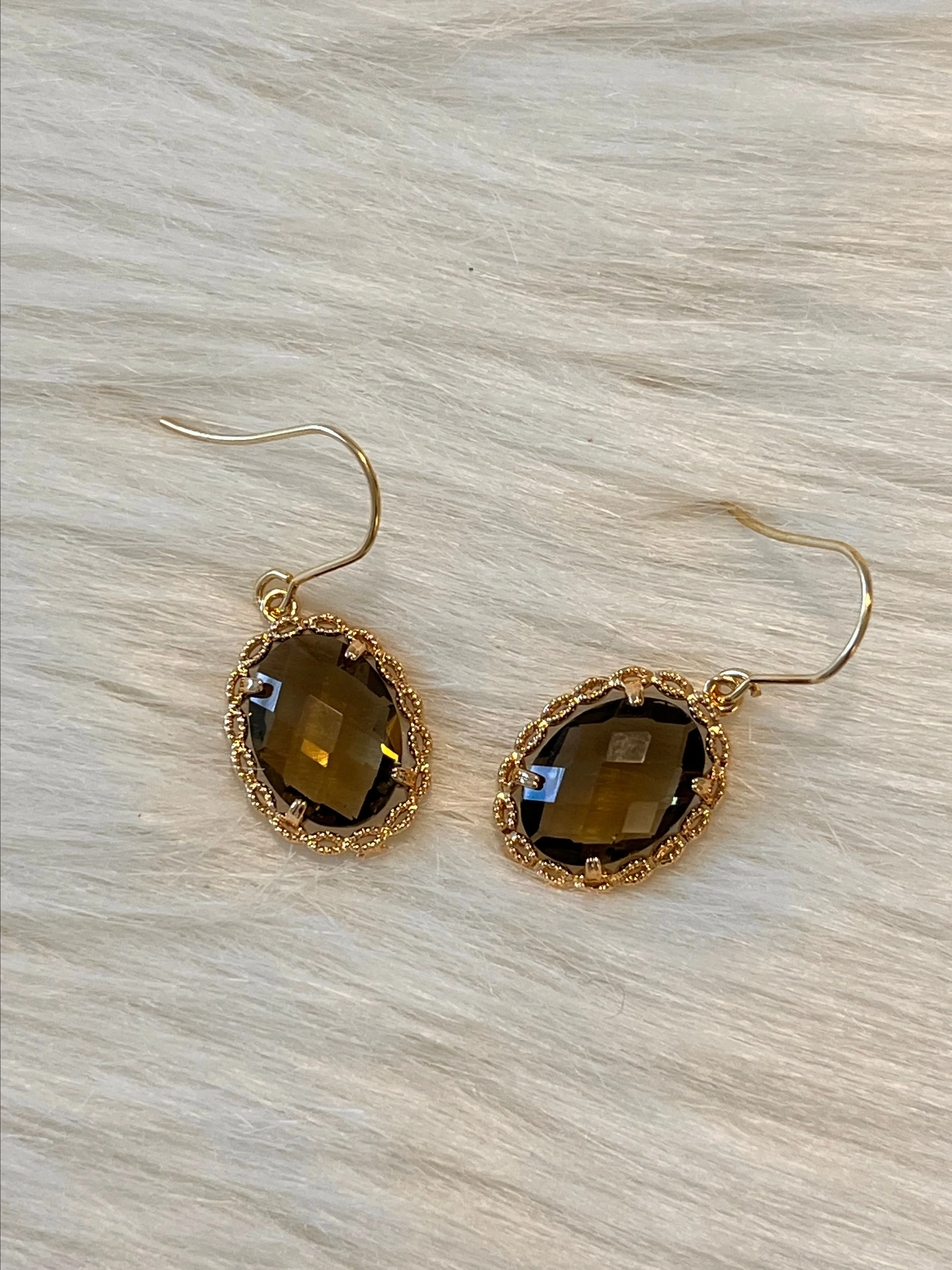 Product image for Brown crystal earrings 