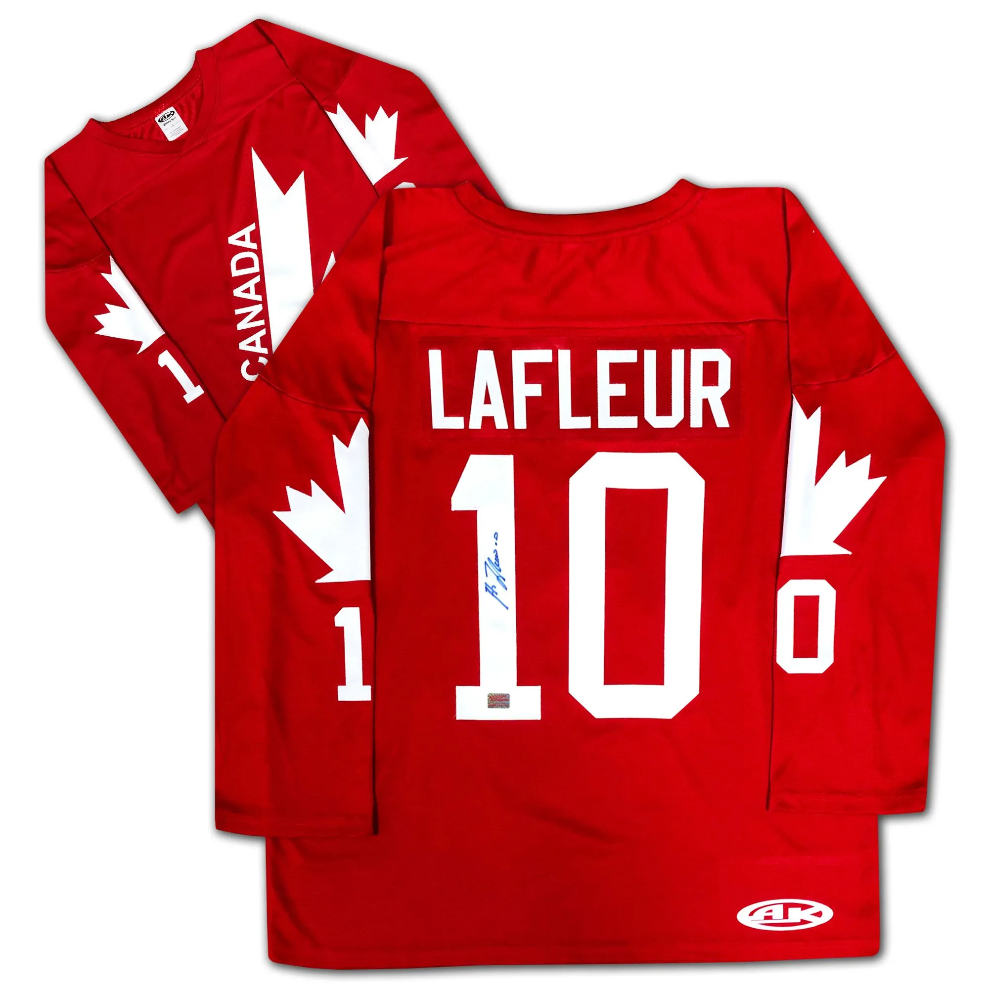 Product image for Guy Lafleur Autographed Red Team Canada 1976 Jersey