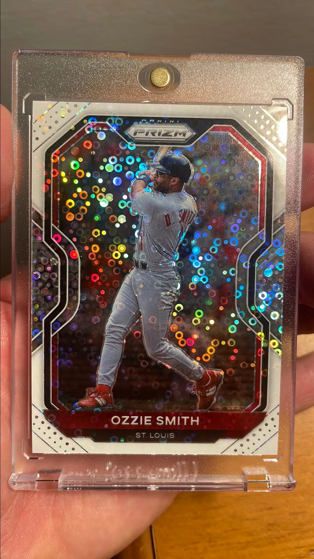 Product image for 2021 Prizm Ozzie Smith Case Hit #ed 2/5 White Disco (Donuts)
