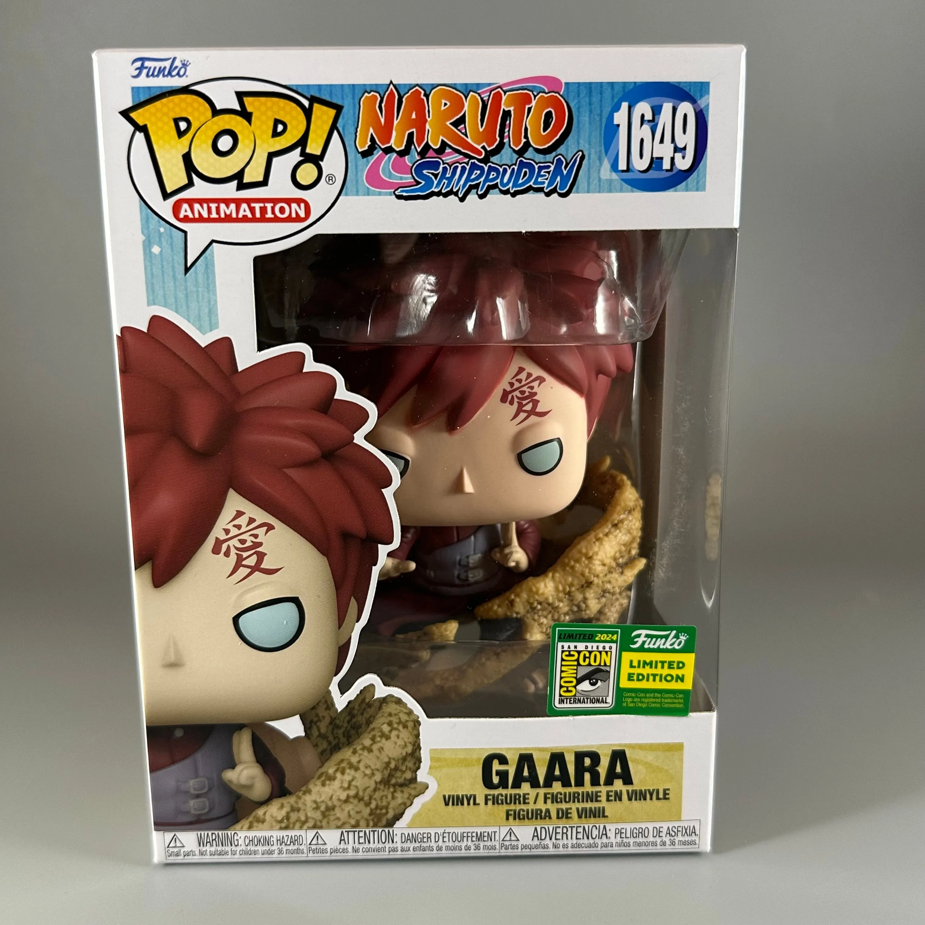 Product image for SDCC 2024 Exclusive Funko Pop! Naruto Shippuden Gaara #1649 official Con Sticker