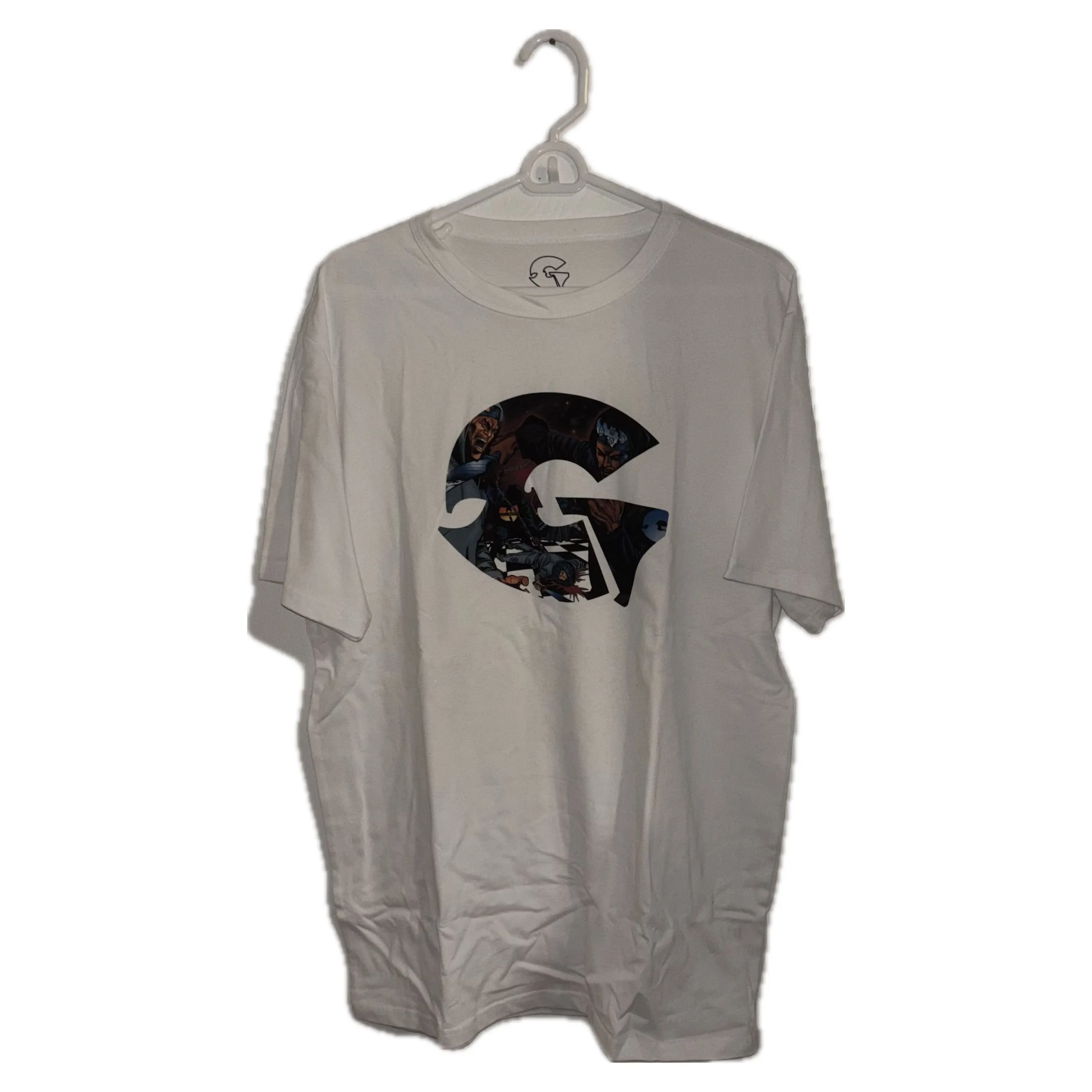 Product image for GzaWorld Wu-Tang Liquid Swords G Tee - White | Men’s (L) Large | RARE NWOT *Read*