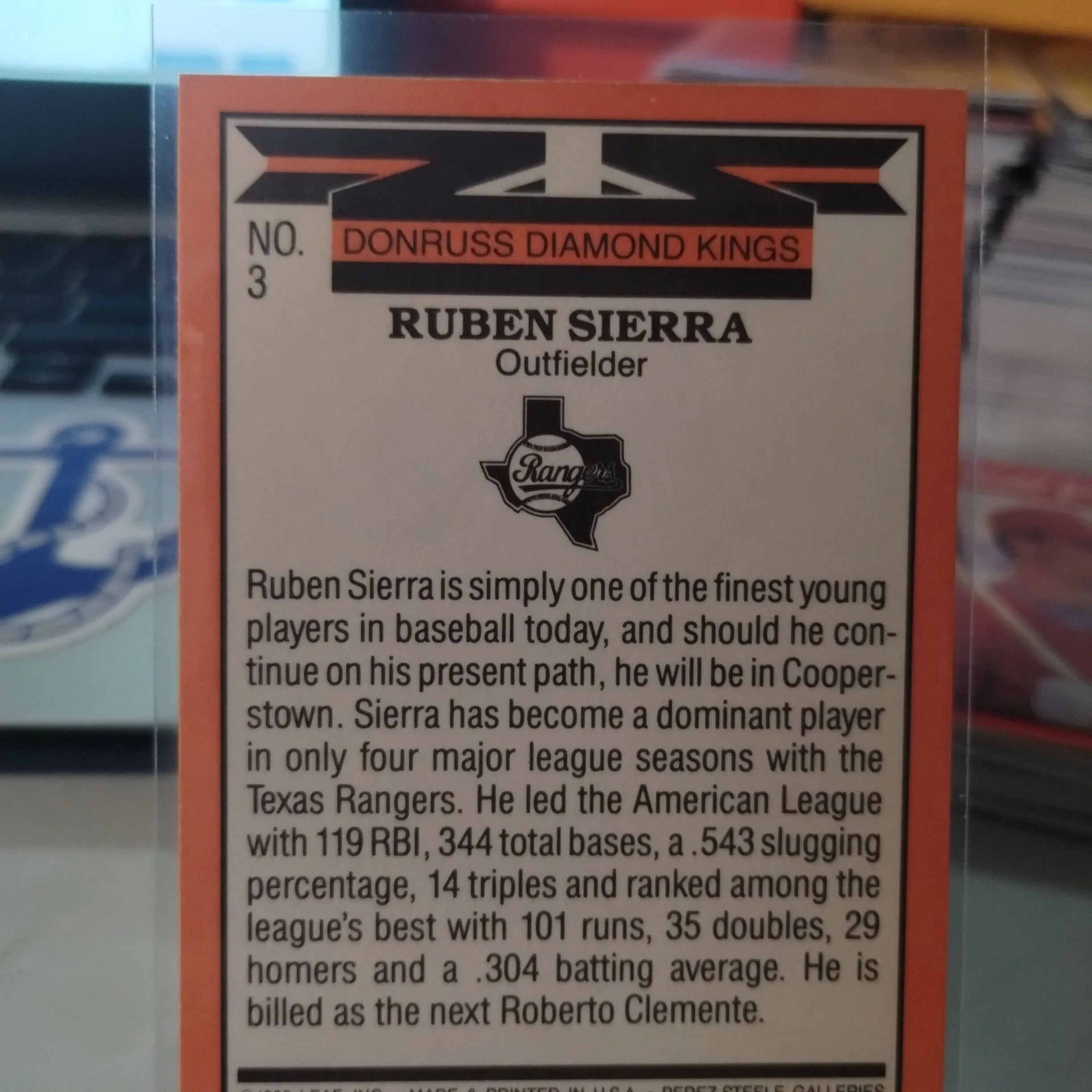 Product image for 1990 Donruss Ruben Sierra