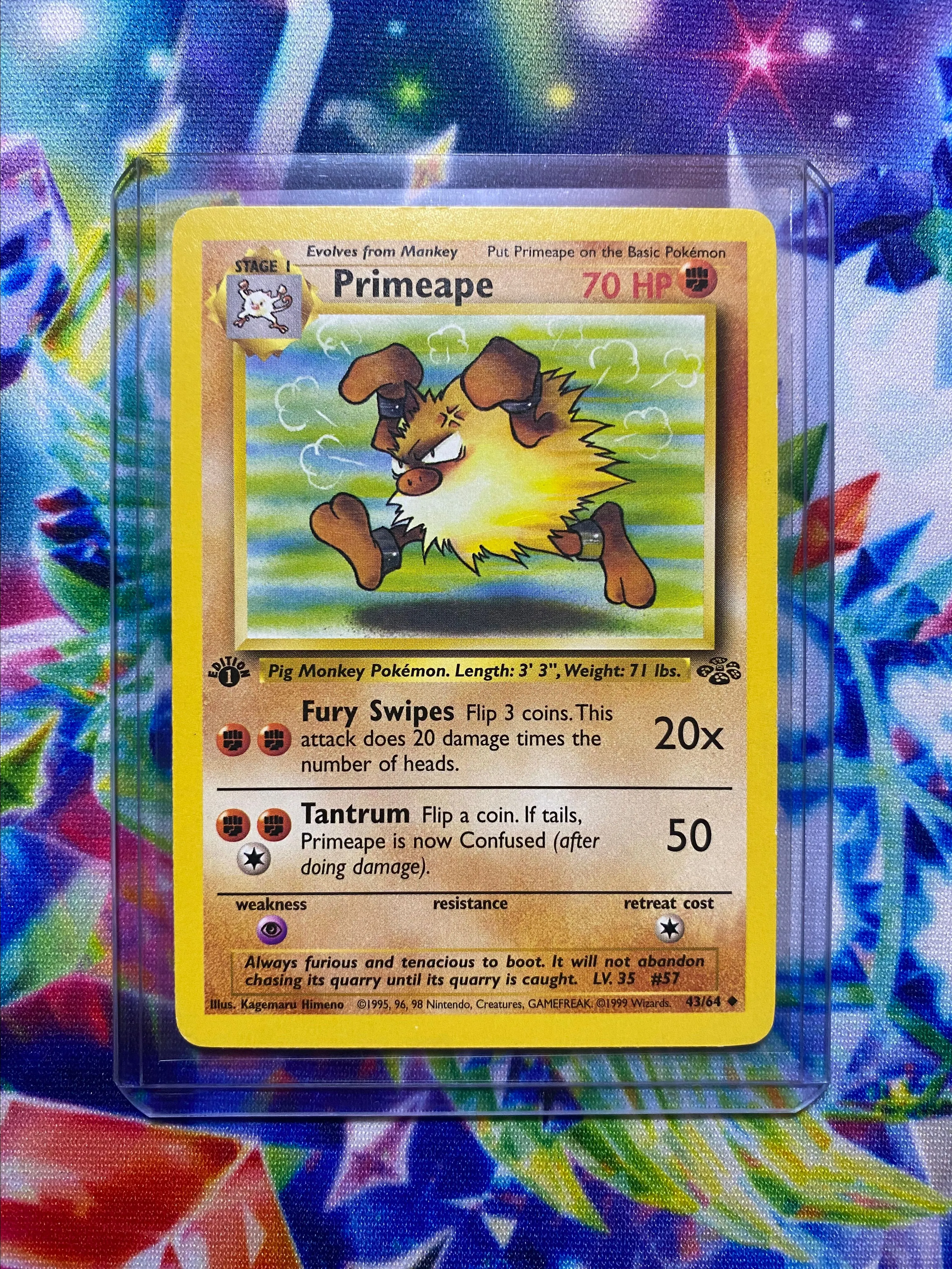 1995 primeape pokemon card Amazon.com: Pokemon - Primeape 057/165 - Pokemon 151 - Reverse Foil main image 1